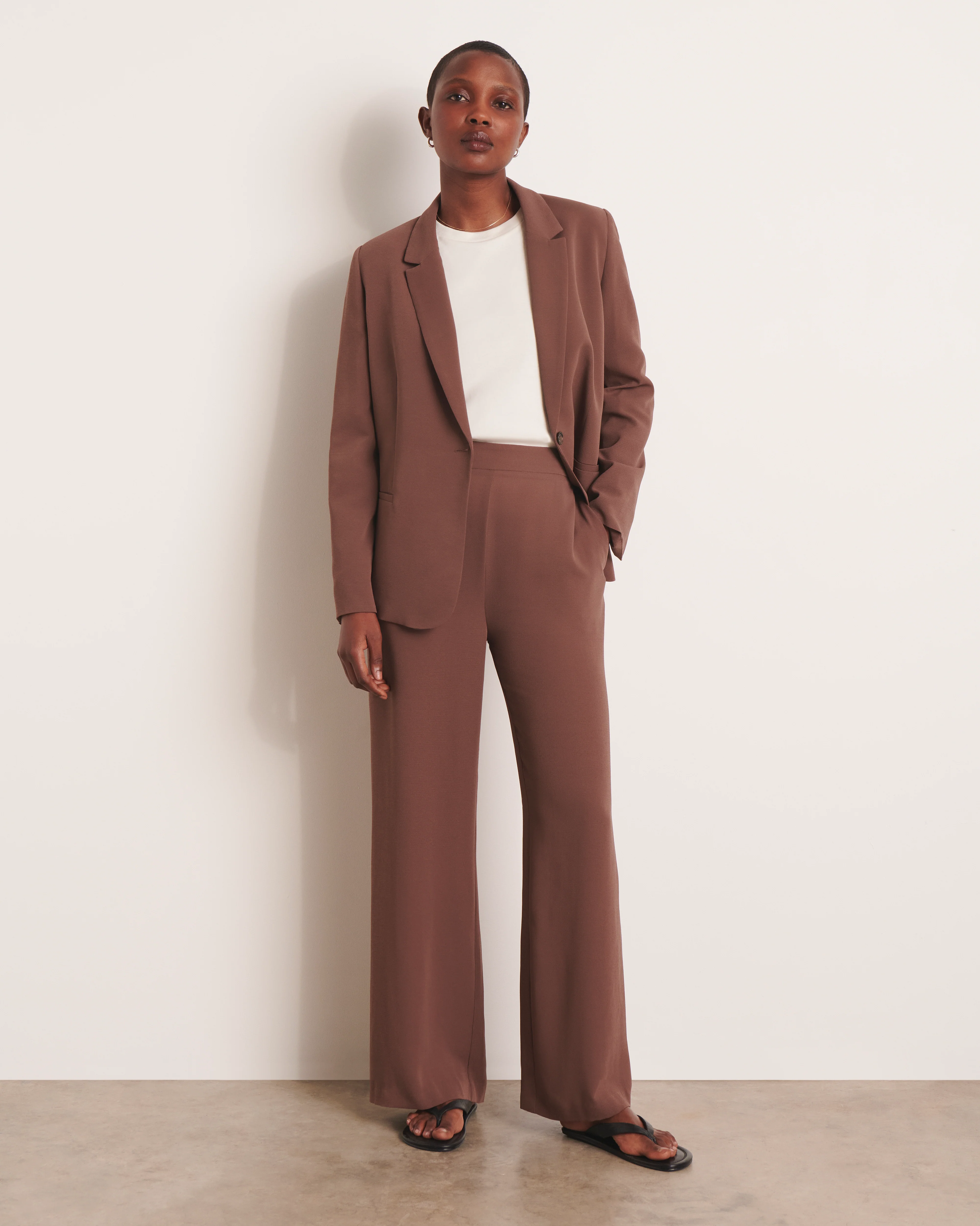 Blazer fluide marron BONIFACIO13/13239/053 - Image 3