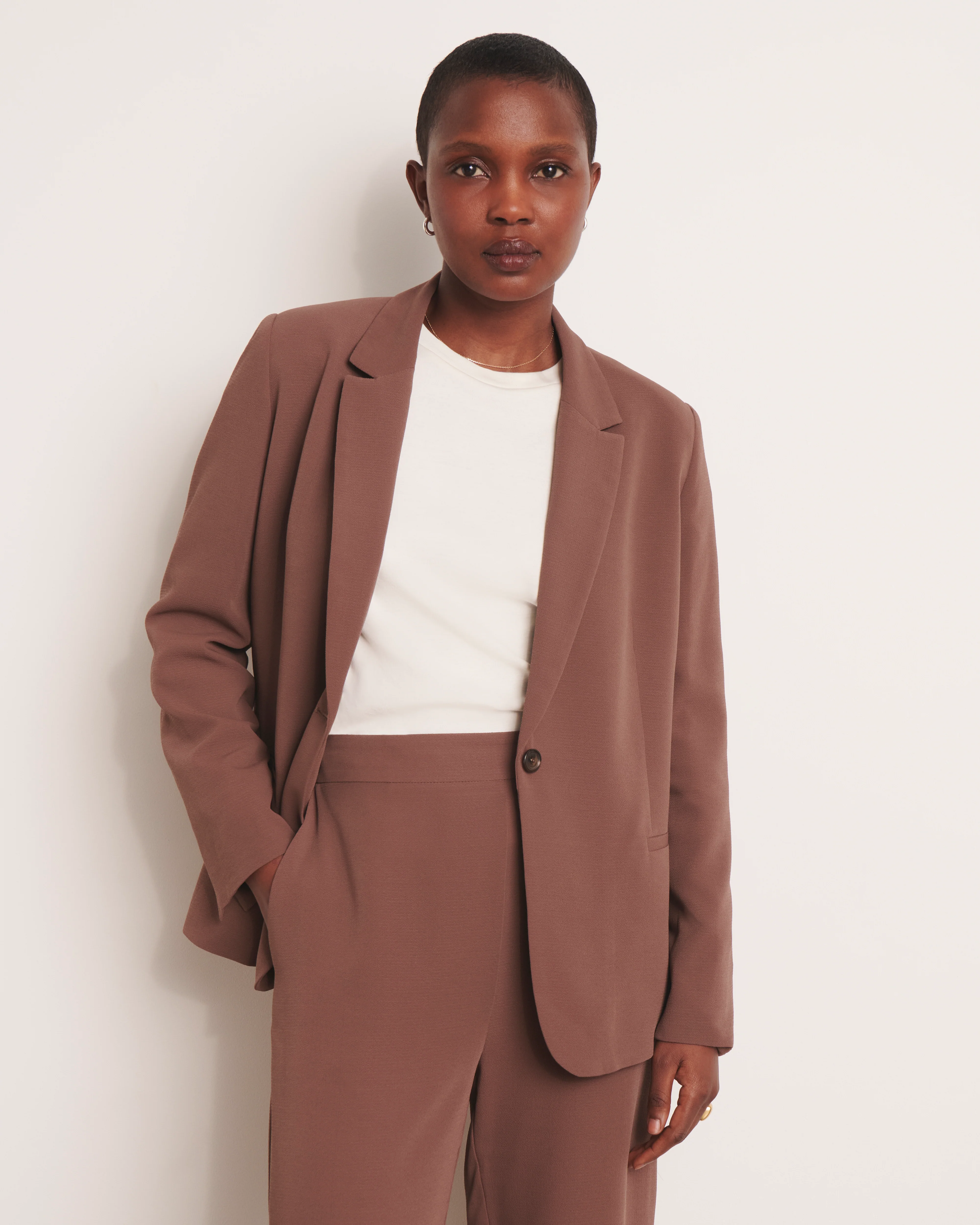 Blazer fluide marron BONIFACIO13/13239/053 - Image 4