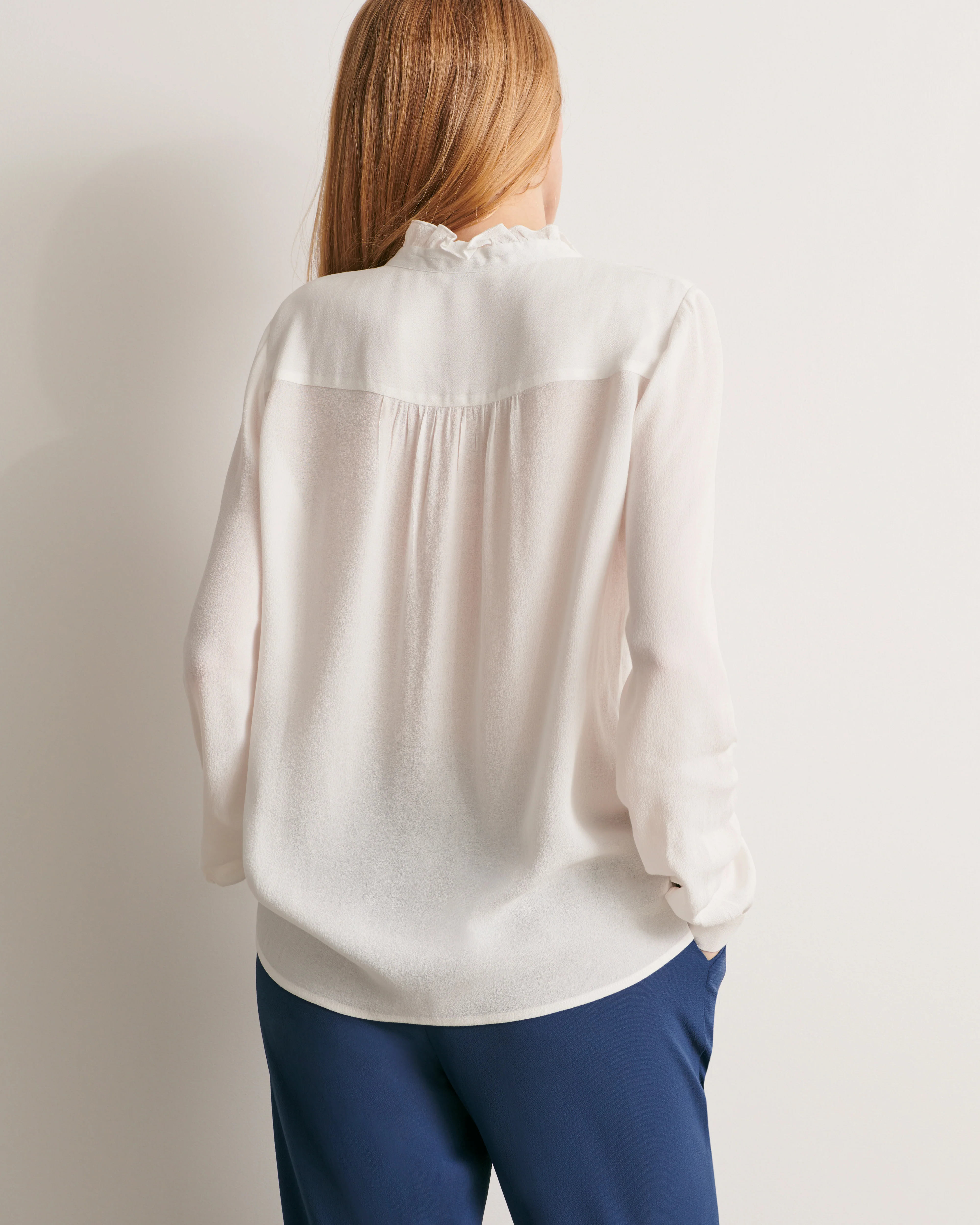 Blouse à encolure volantée COLOMBAGE/11187/003 - Image 3