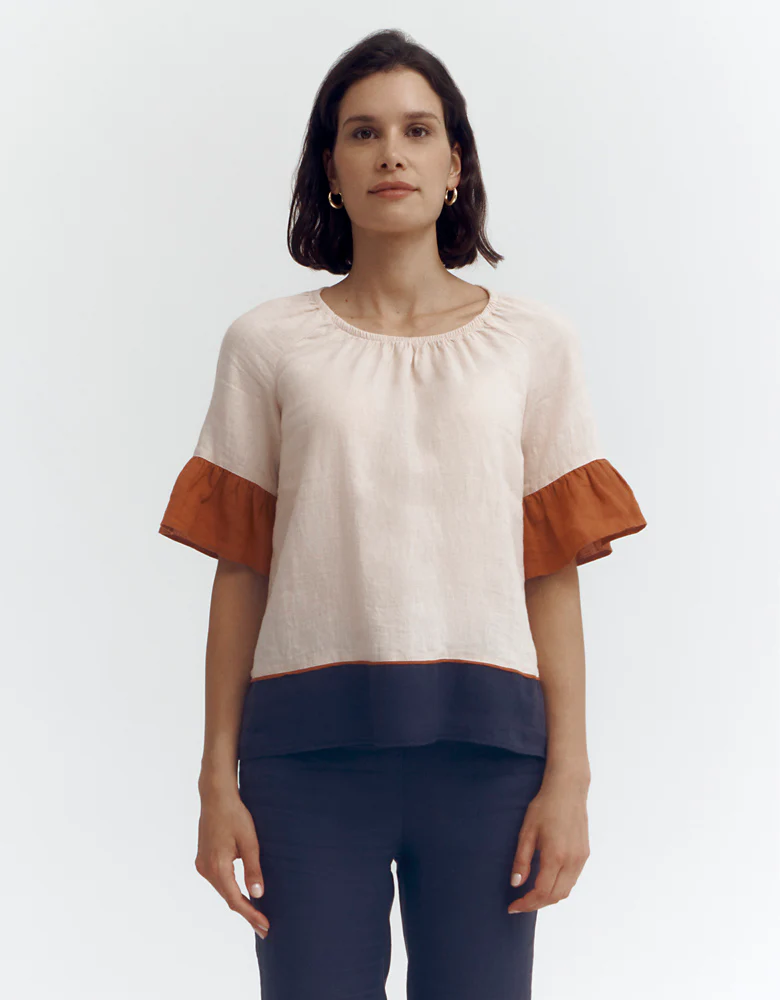 Blouse avec manches volants COLOMBO/87086/650 - Image 2