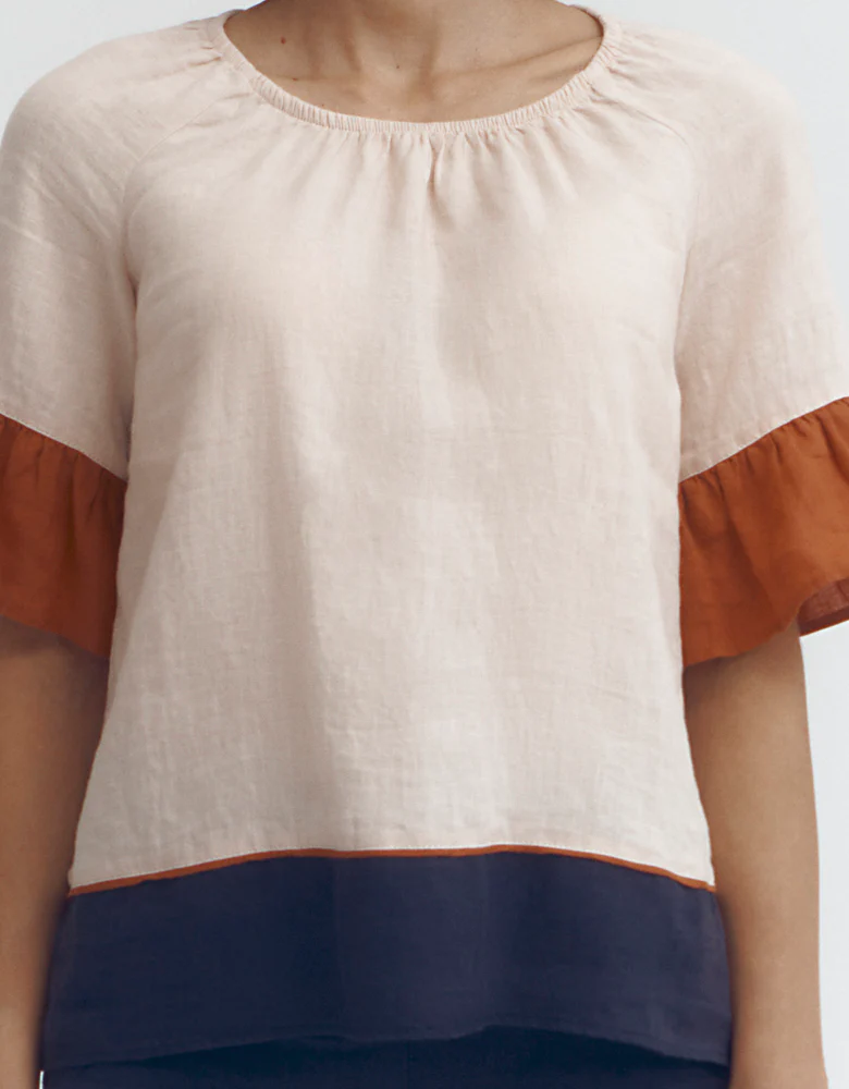 Blouse avec manches volants COLOMBO/87086/650 - Image 3