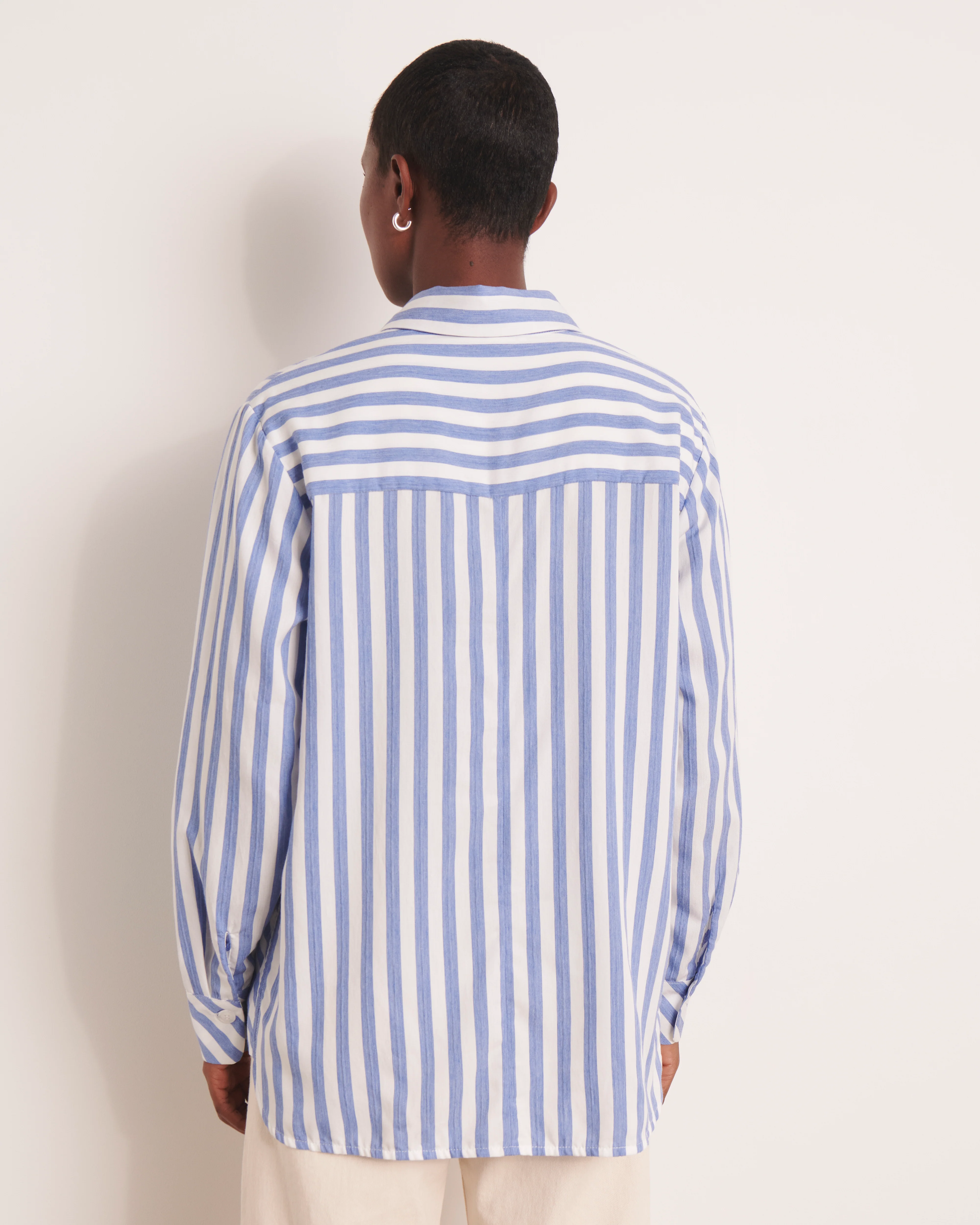 Chemise bleue à rayures CRAYURE/13060/630 - Image 5