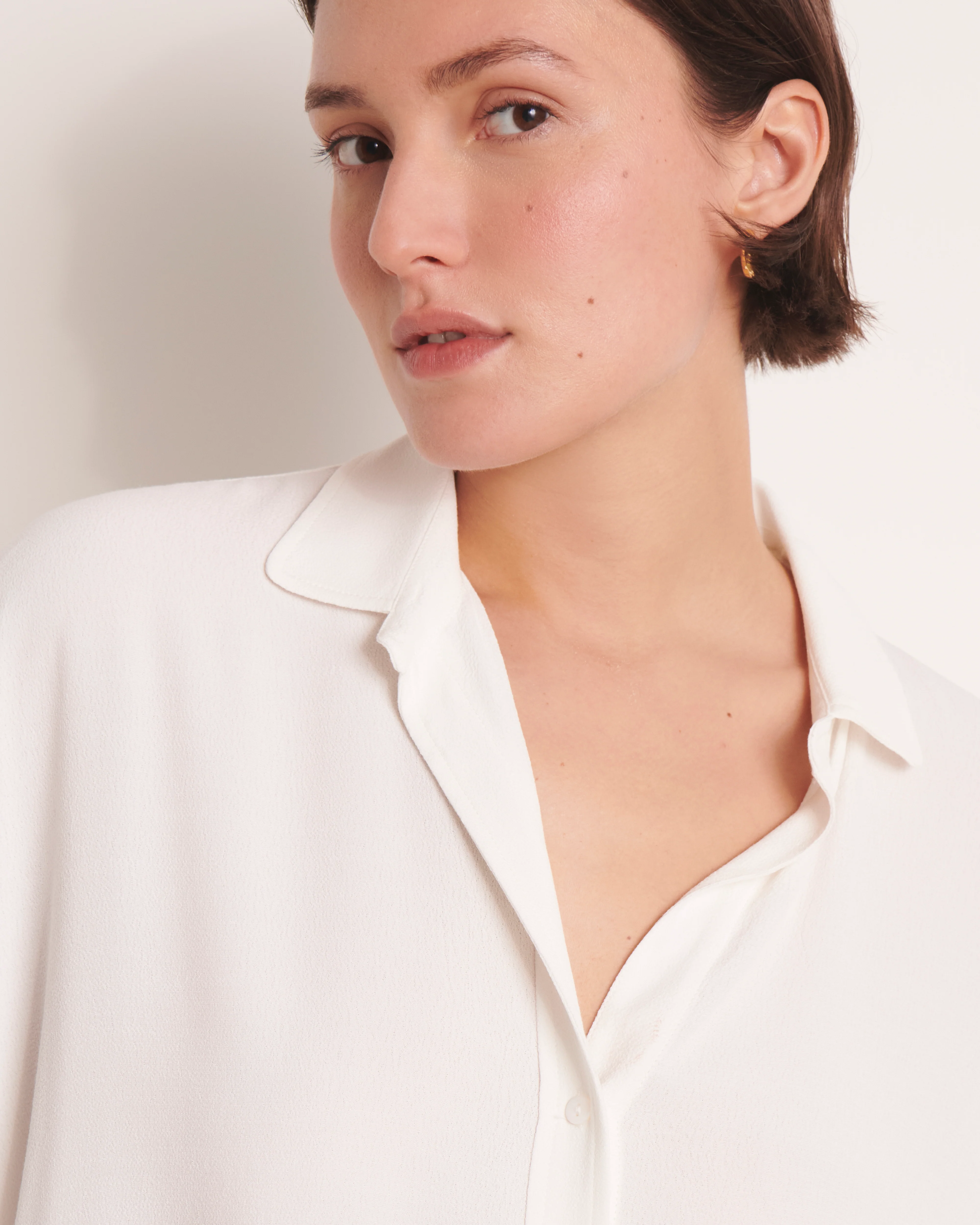 Chemise blanche coupe poncho CHAMANTO/13053/003 - Image 3