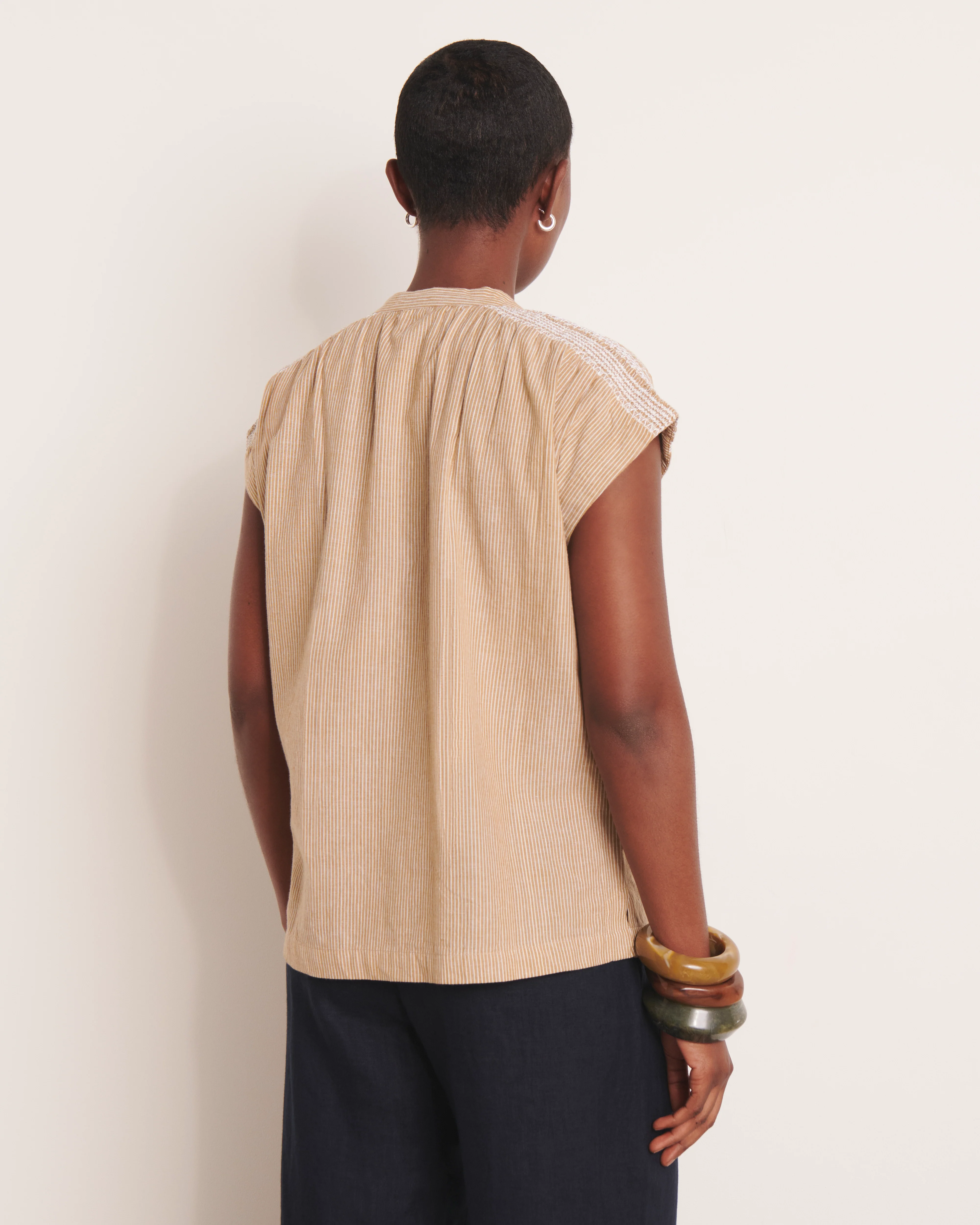 Chemise beige forme kimono CYPRUS/13173/531 - Image 3