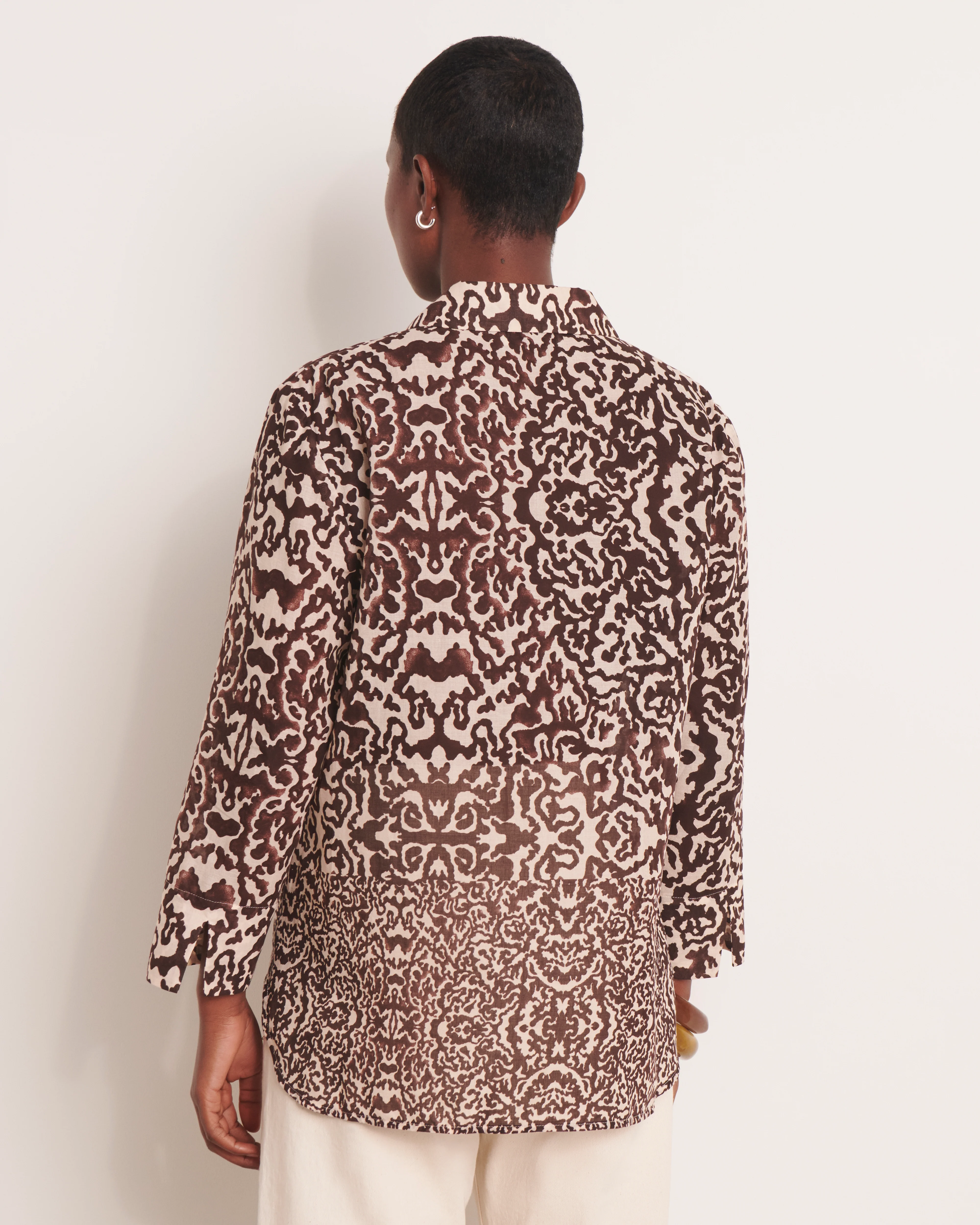 Chemise imprimée marron CUBAIN/13035/540 - Image 3