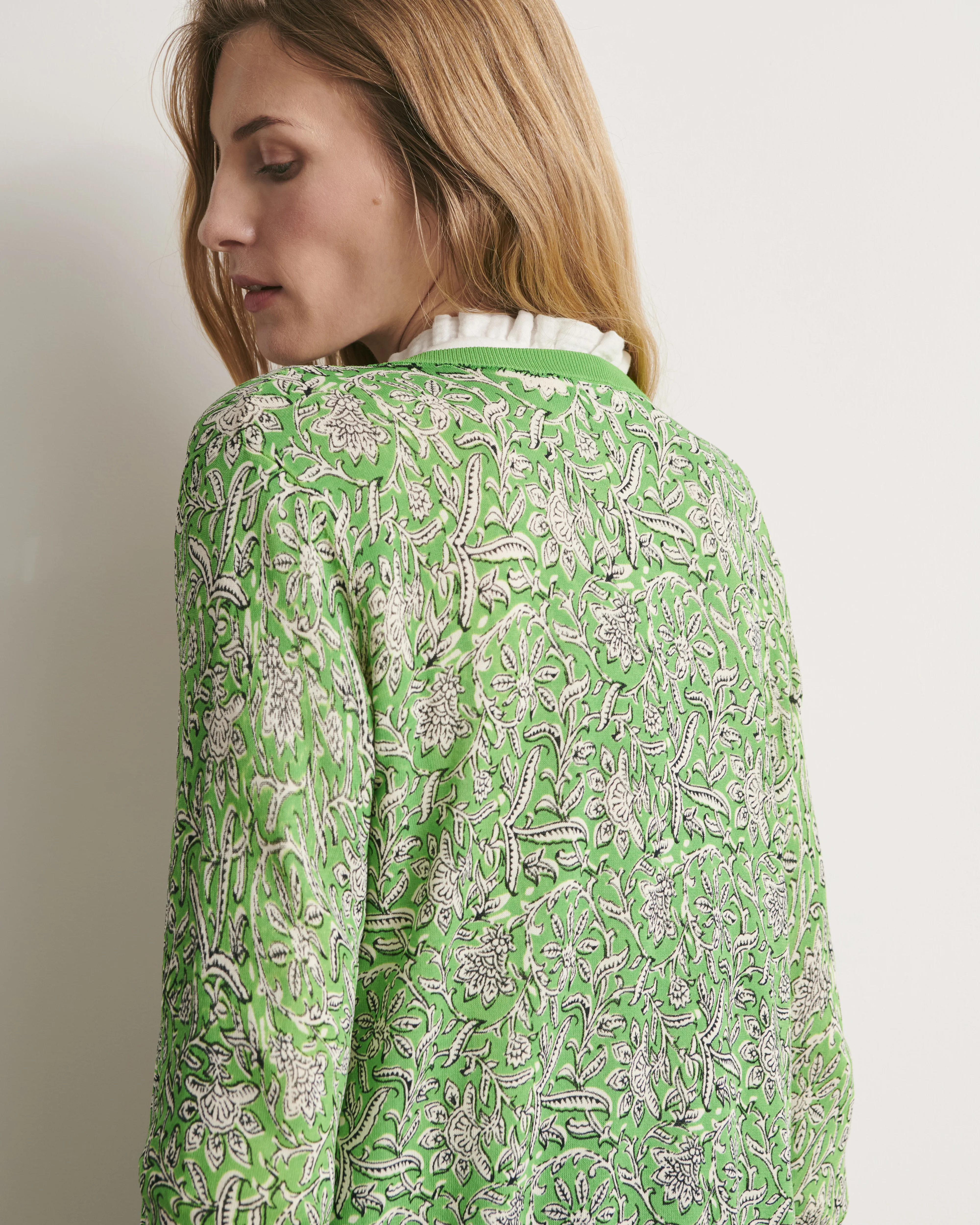 Gilet en maille imprimée GREEN/11075/851 - Image 4