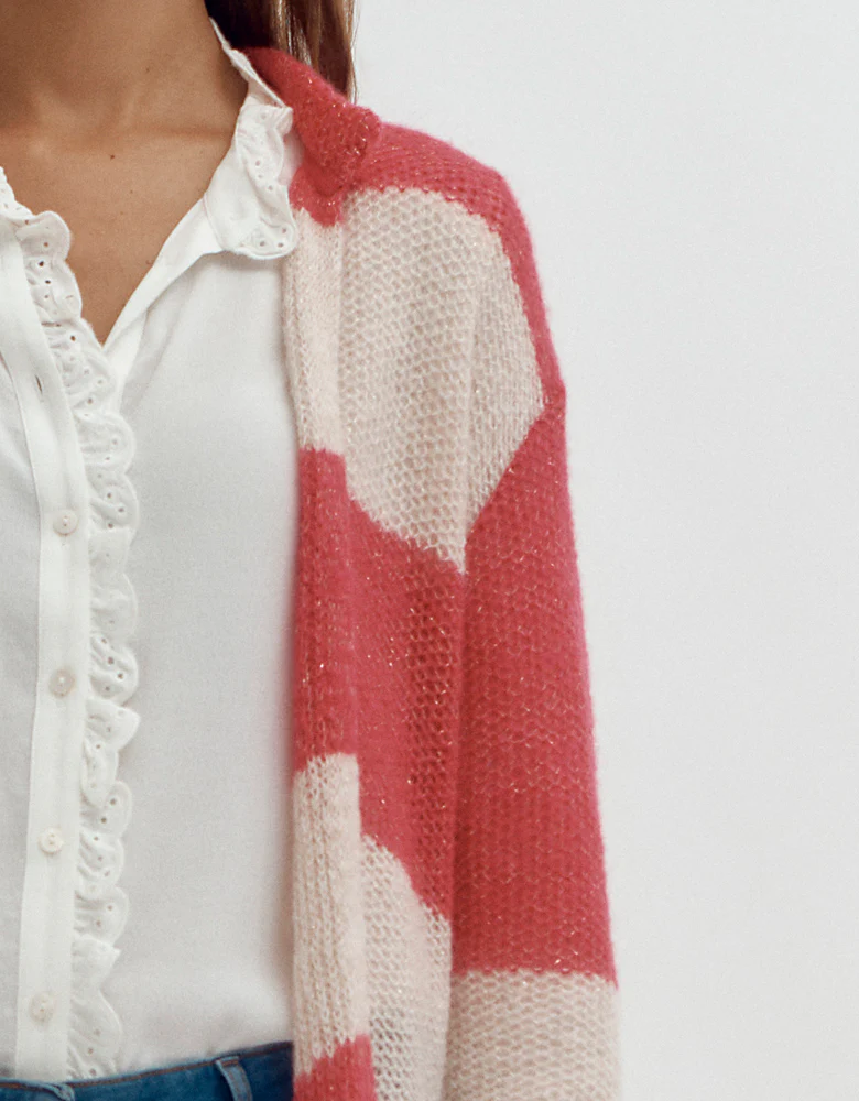 Gilet long maille en mohair GAYA/87081/901 - Image 3