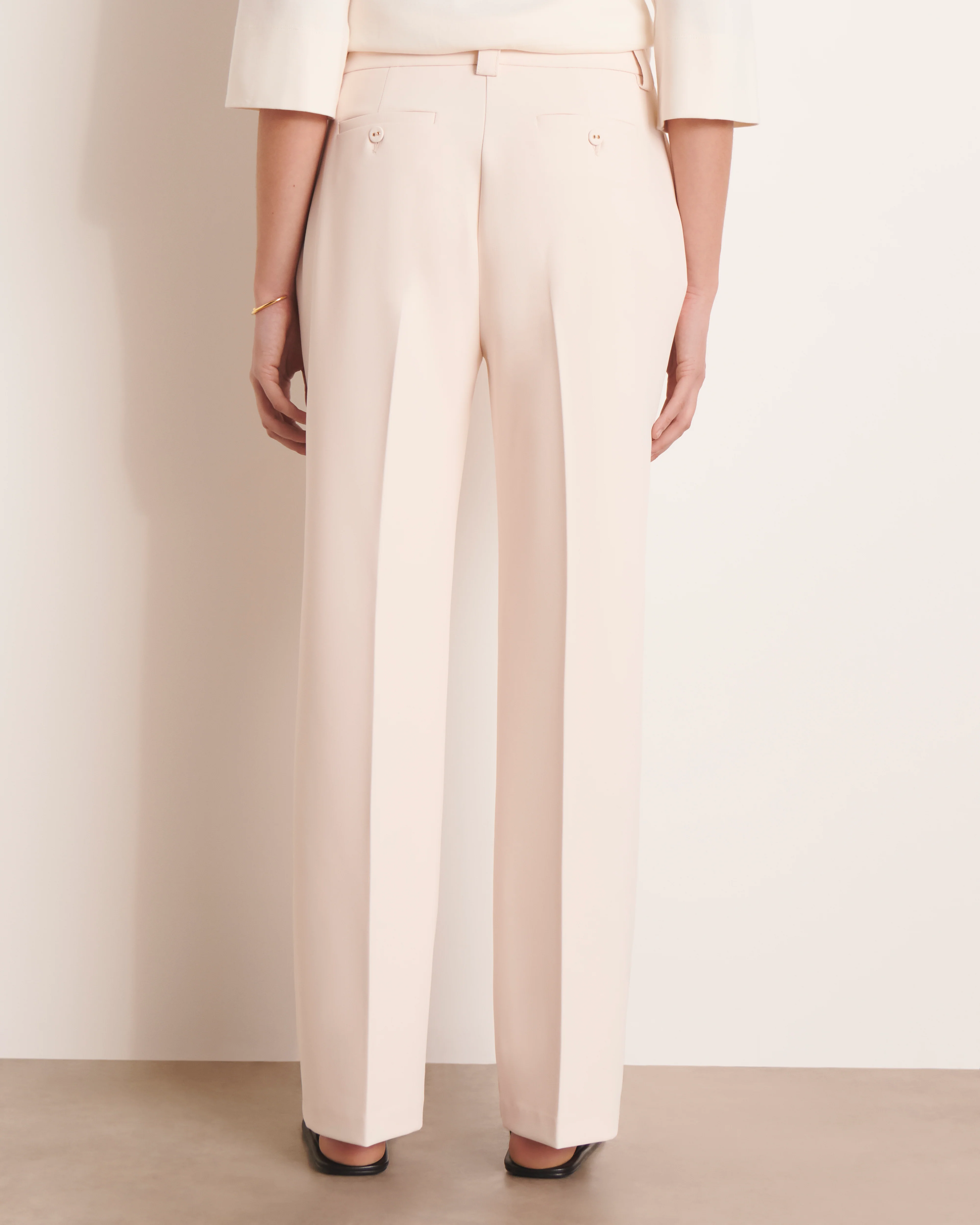 Pantalon blanc droit et large PIAMBRE-L/13130/003 - Image 3