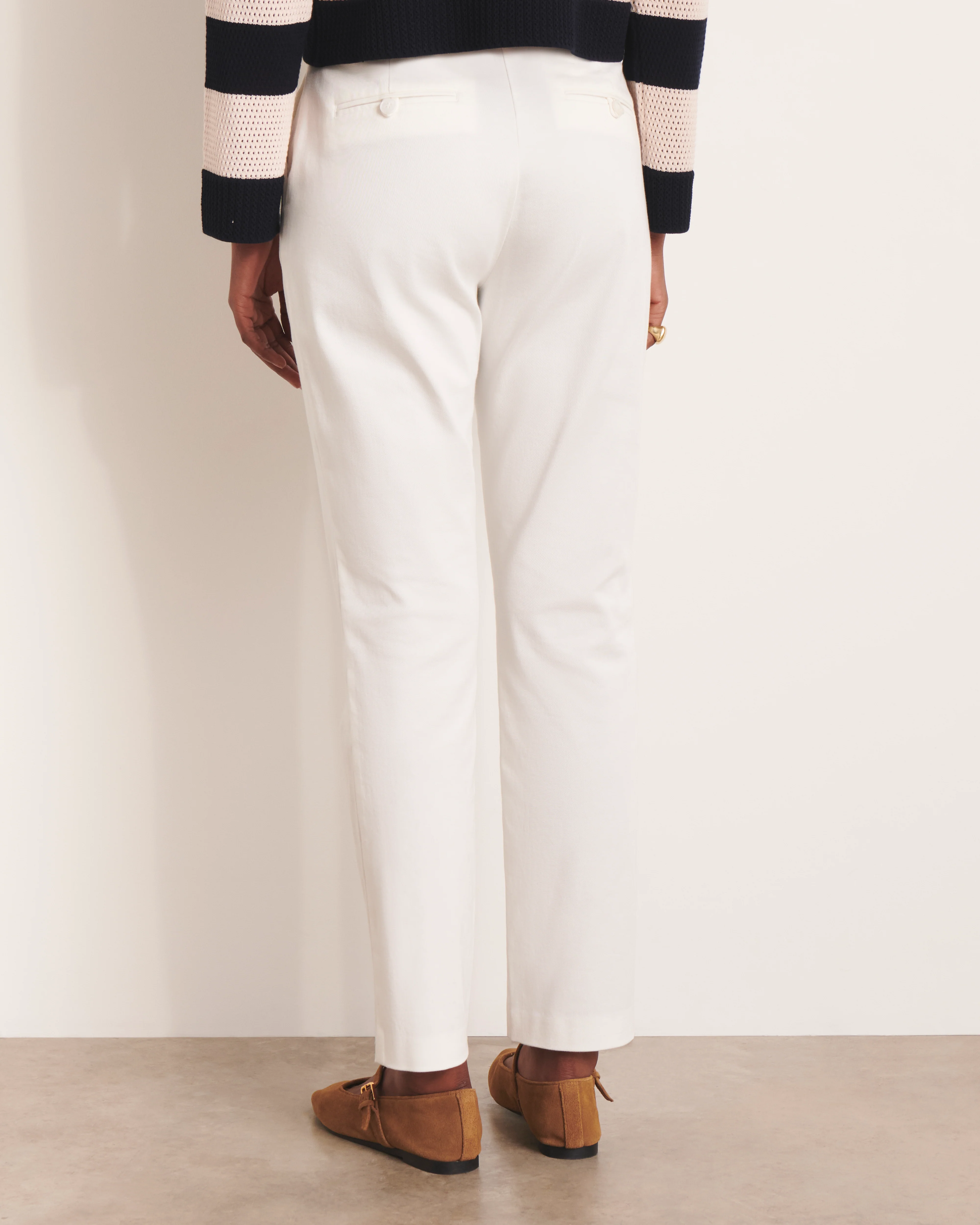 Pantalon droit blanc PICOLINEW-B/13229/001 - Image 4