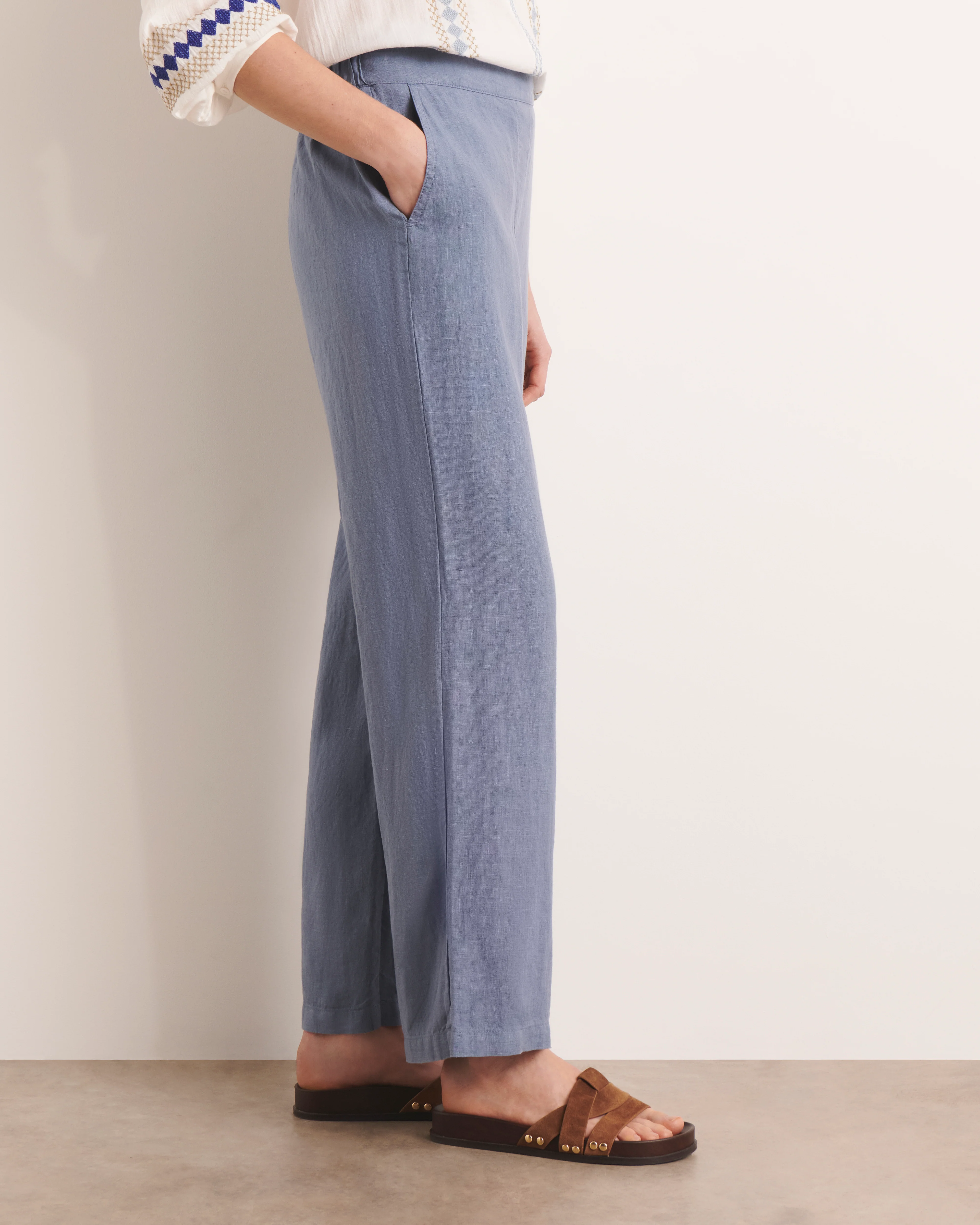 Pantalon droit bleu PRALINI/13196/304 - Image 3
