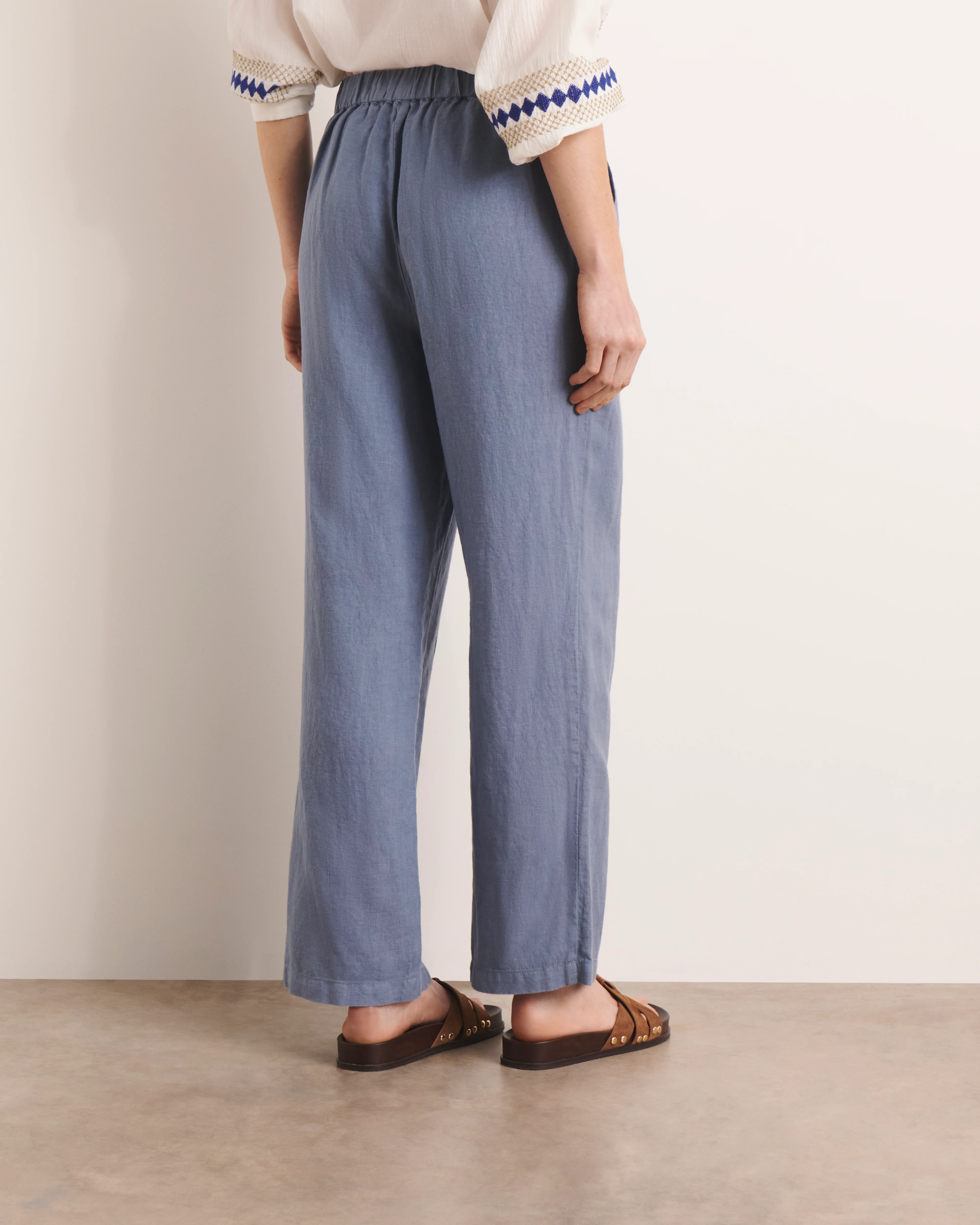 Pantalon droit bleu PRALINI/13196/304 - Image 4