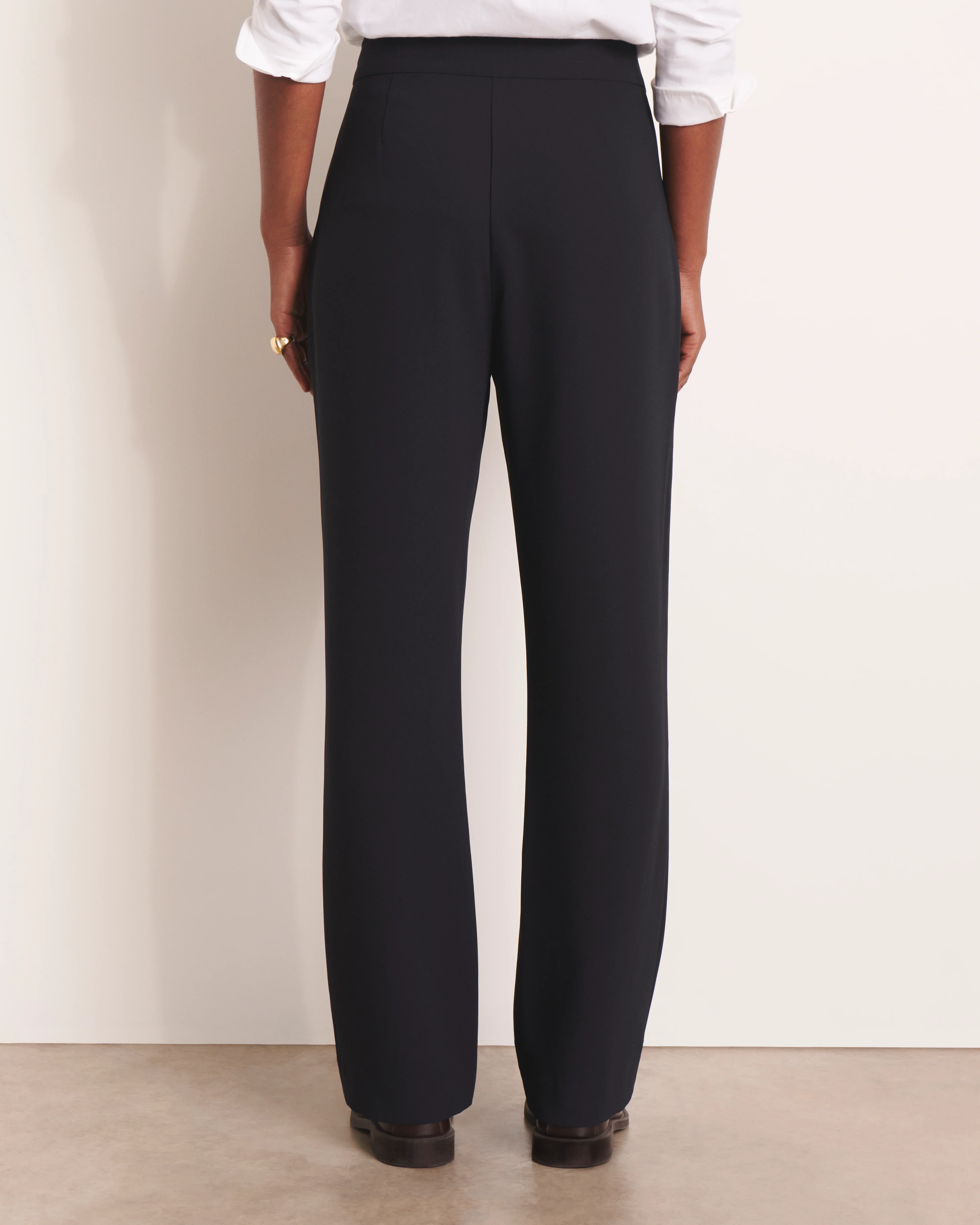 Pantalon bleu marine fluide PIQUORSET/13061/317 - Image 4