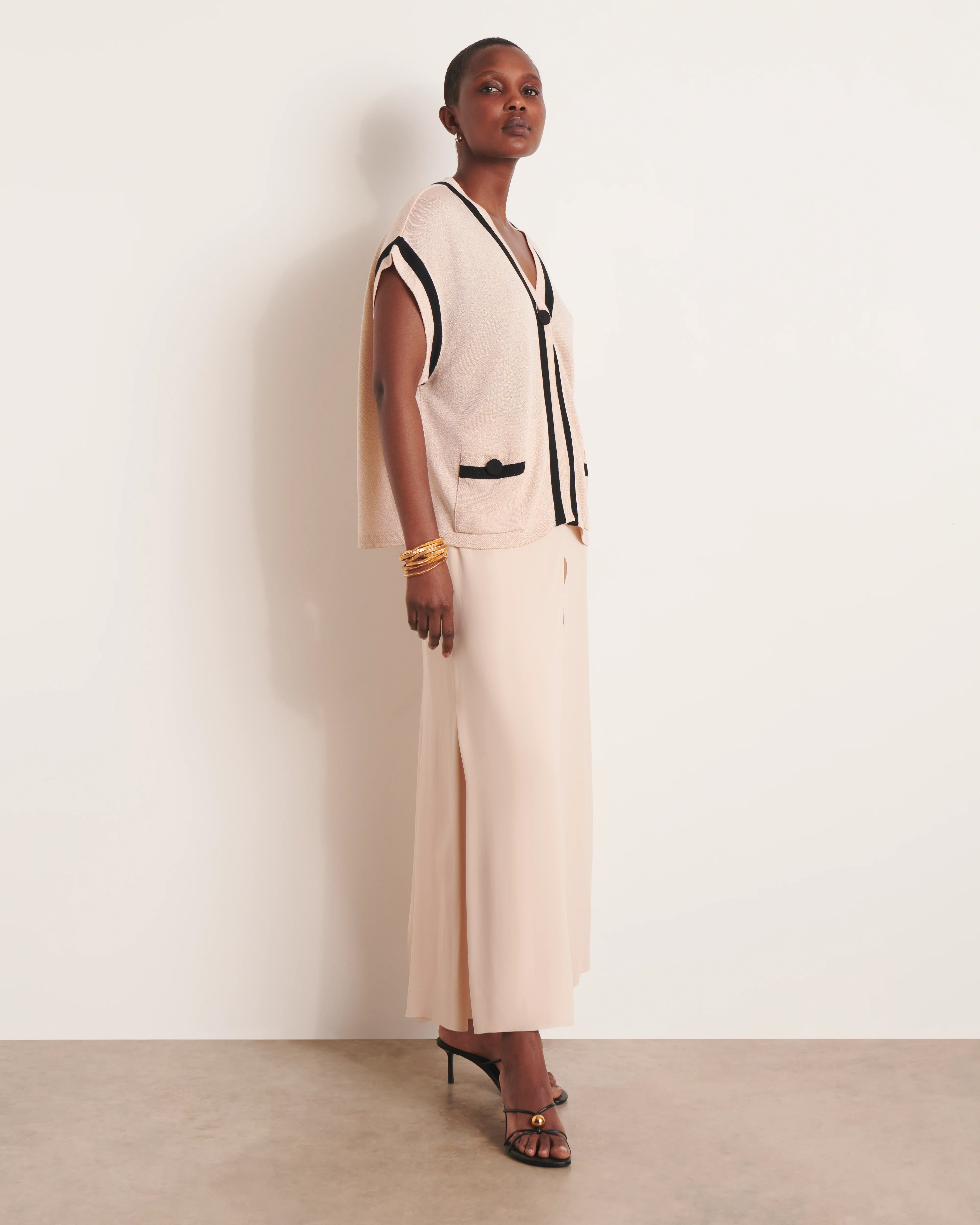 Pantalon beige large et fluide PLAZA13/13151/012 - Image 4