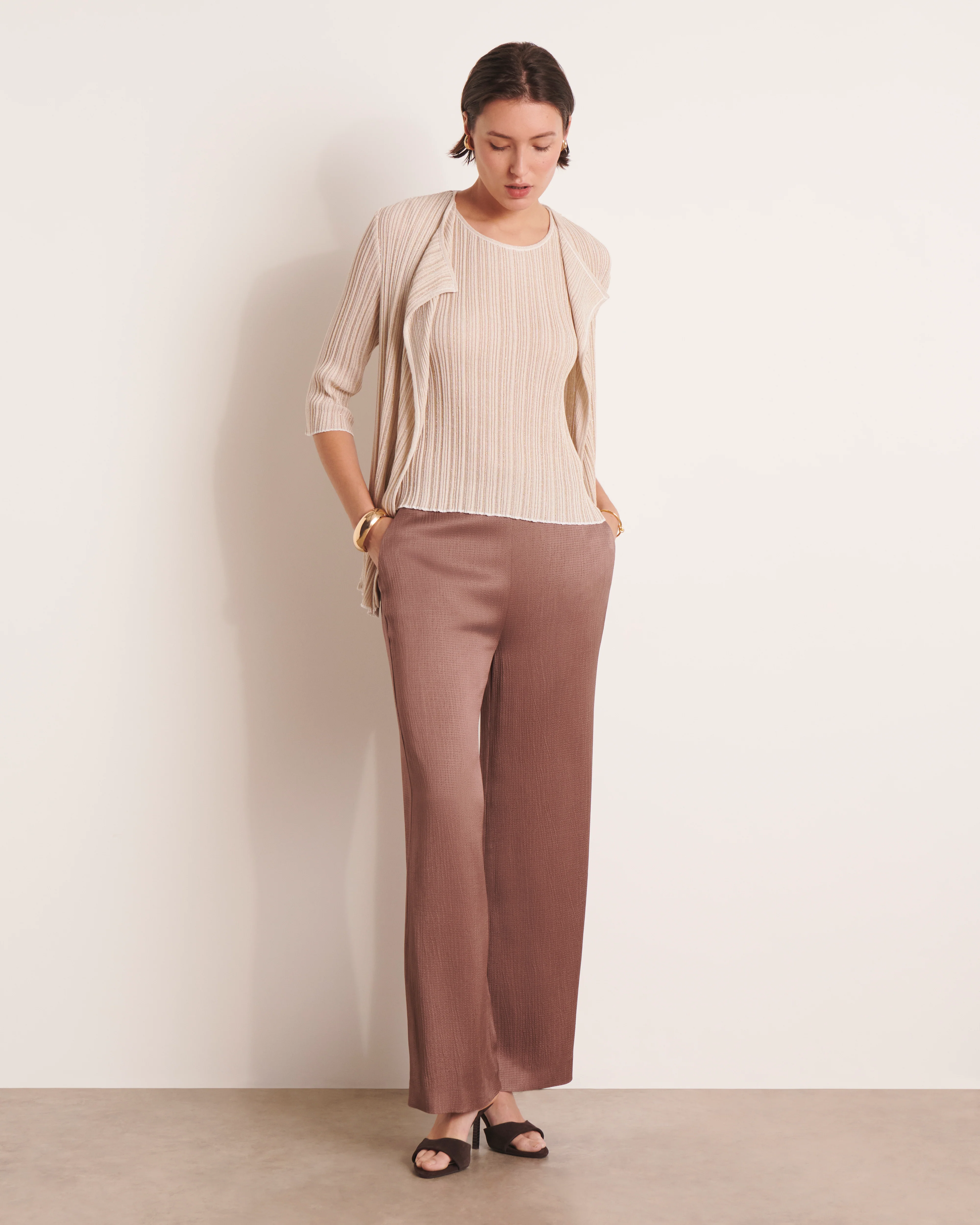 Pantalon large marron PAIO/13038/053 - Image 2