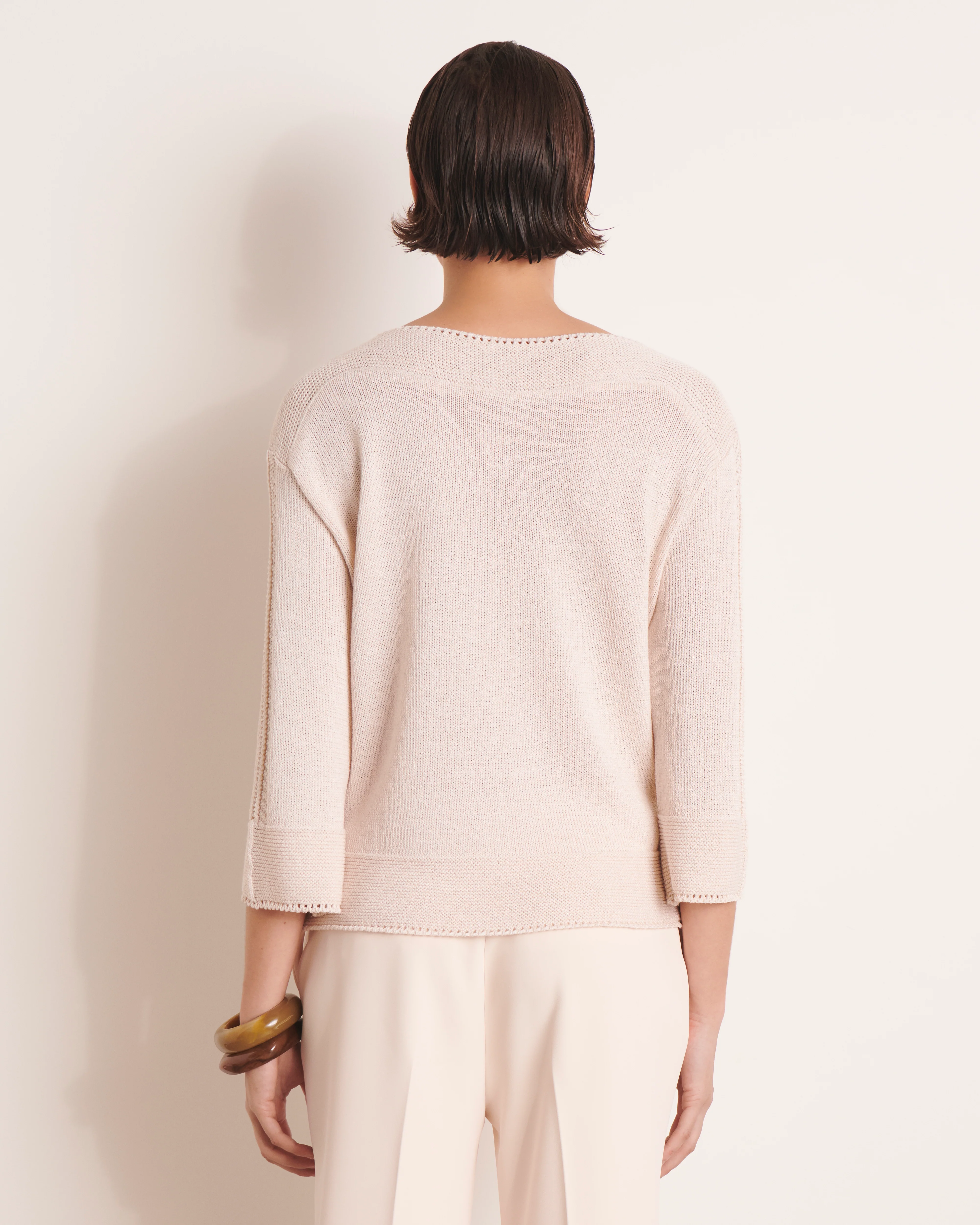 Pull beige encolure bateau ASTRE/13005/030 - Image 3