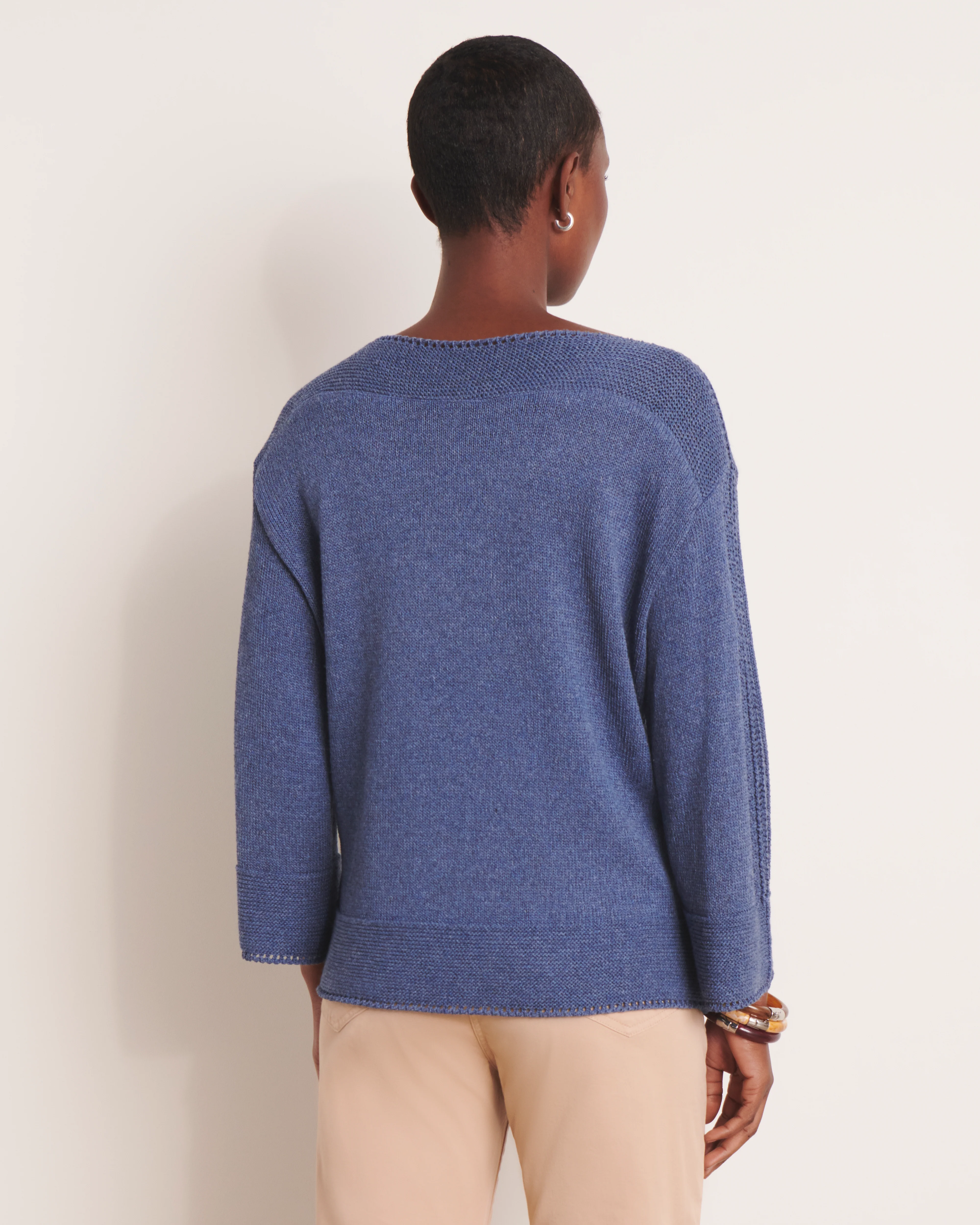 Pull bleu encolure bateau ASTRE/13005/304 - Image 3