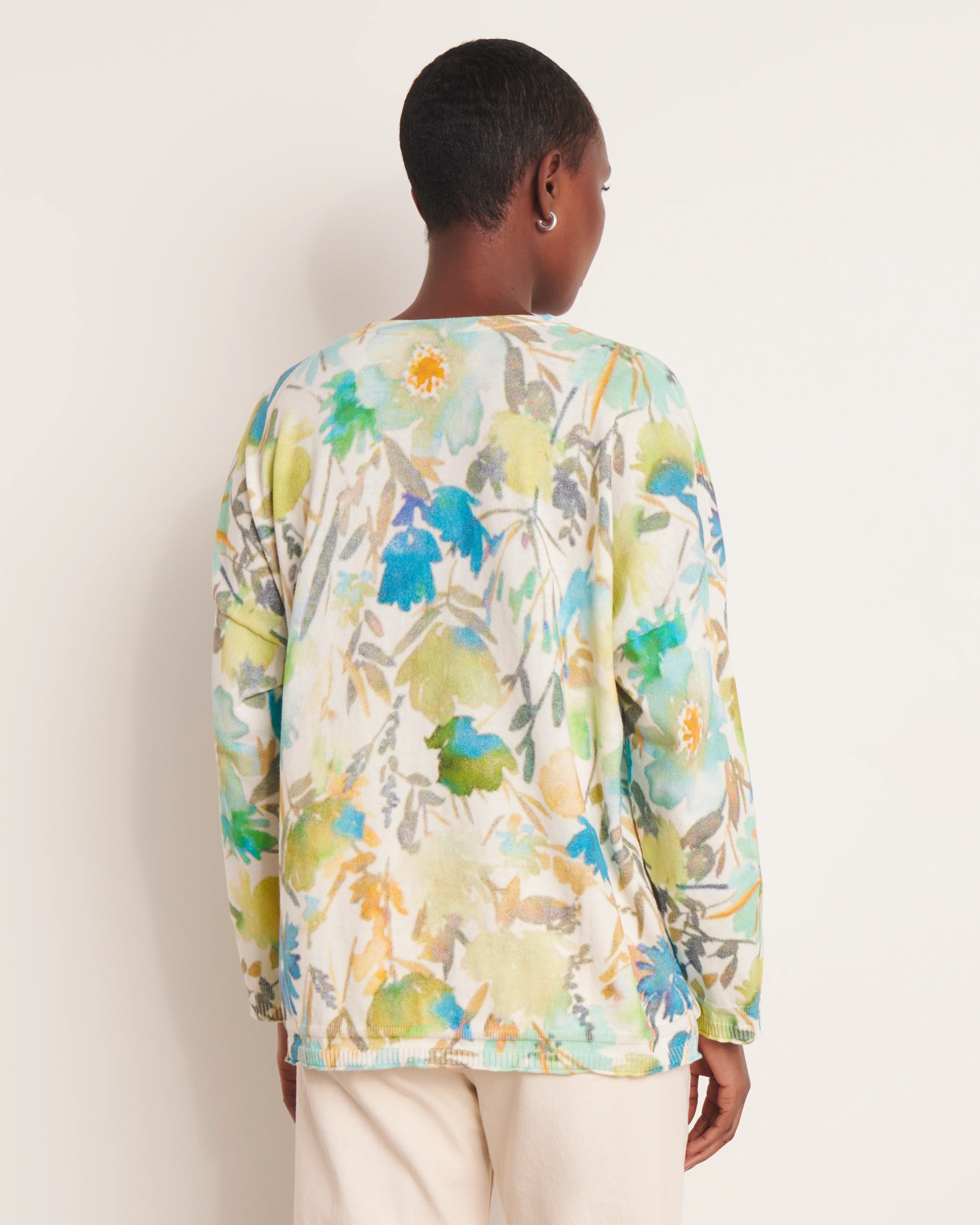 Pull imprimé beige ACQUARELLA/13189/781 - Image 3