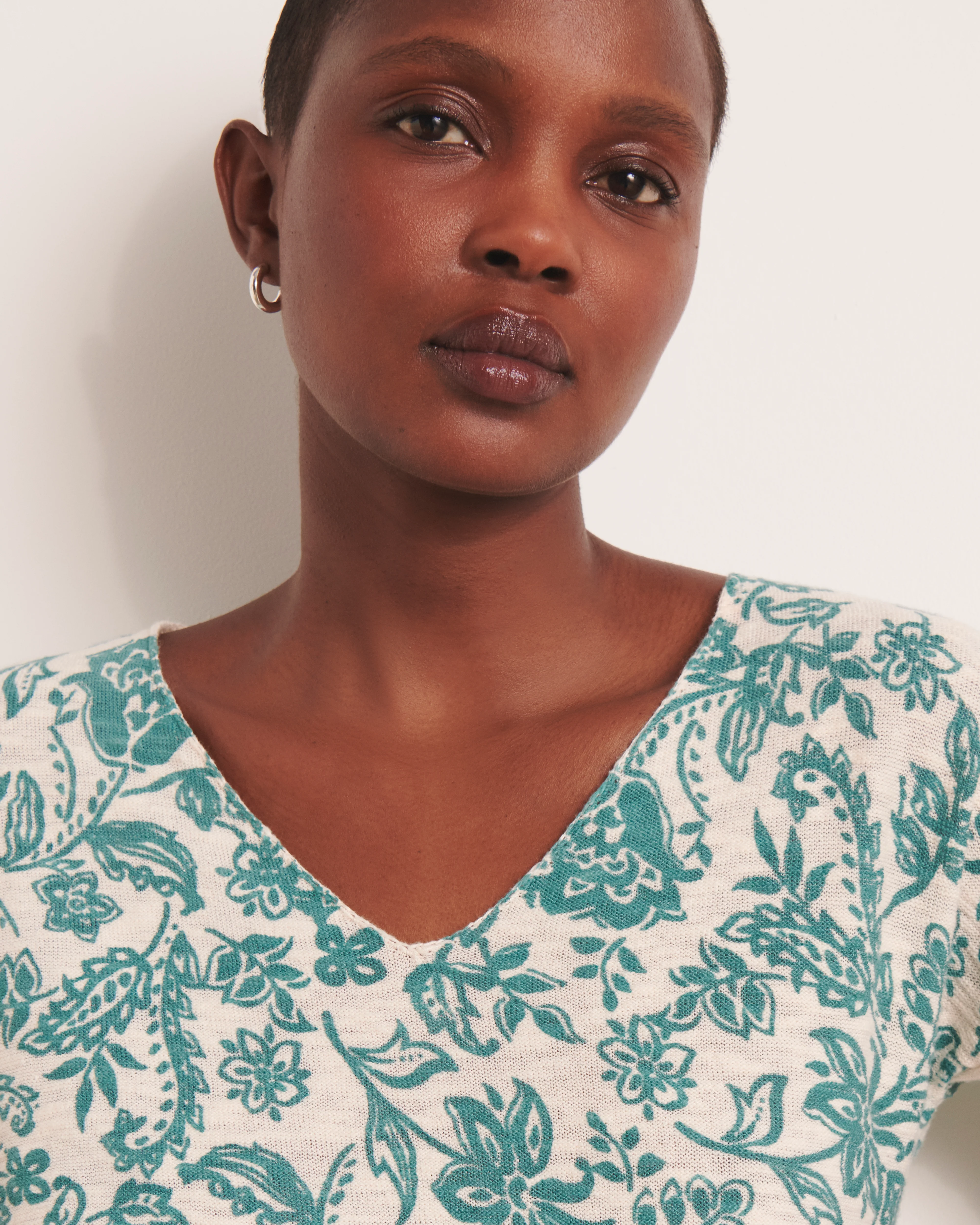 Pull imprimé vert ALICIANE-PRINT/13187/861 - Image 3