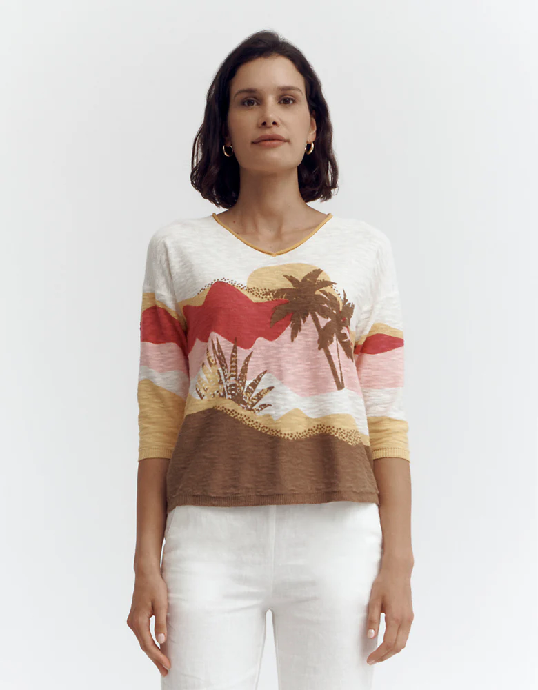 Pull imprimé en maille ANTILLES/87135/771 - Image 2