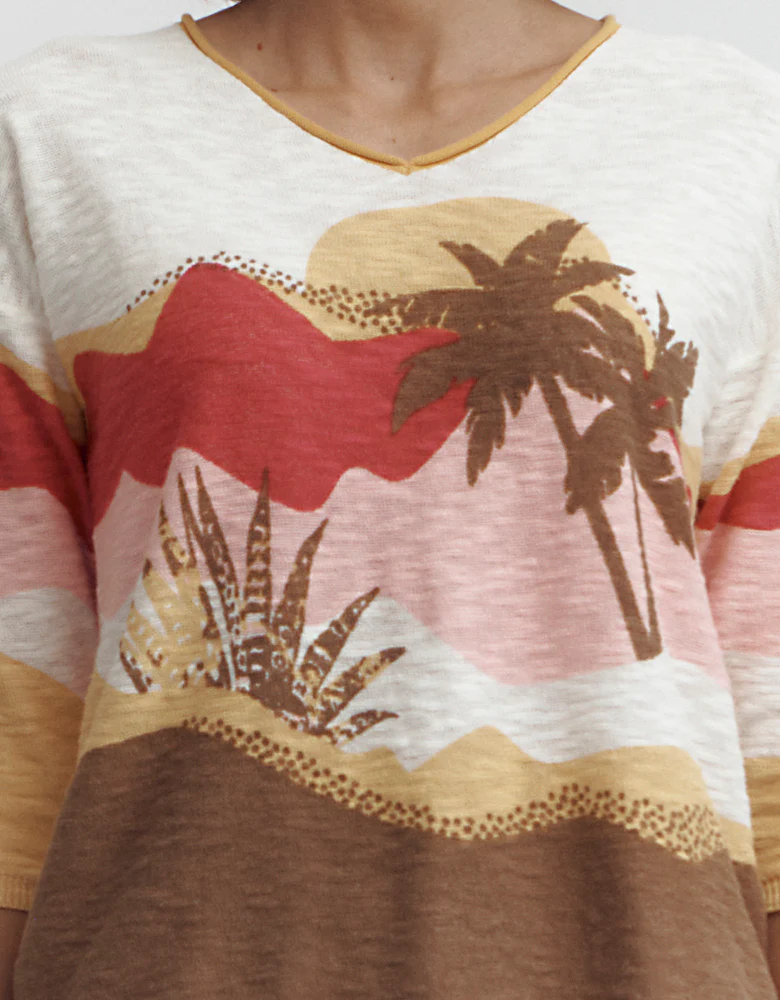 Pull imprimé en maille ANTILLES/87135/771 - Image 3