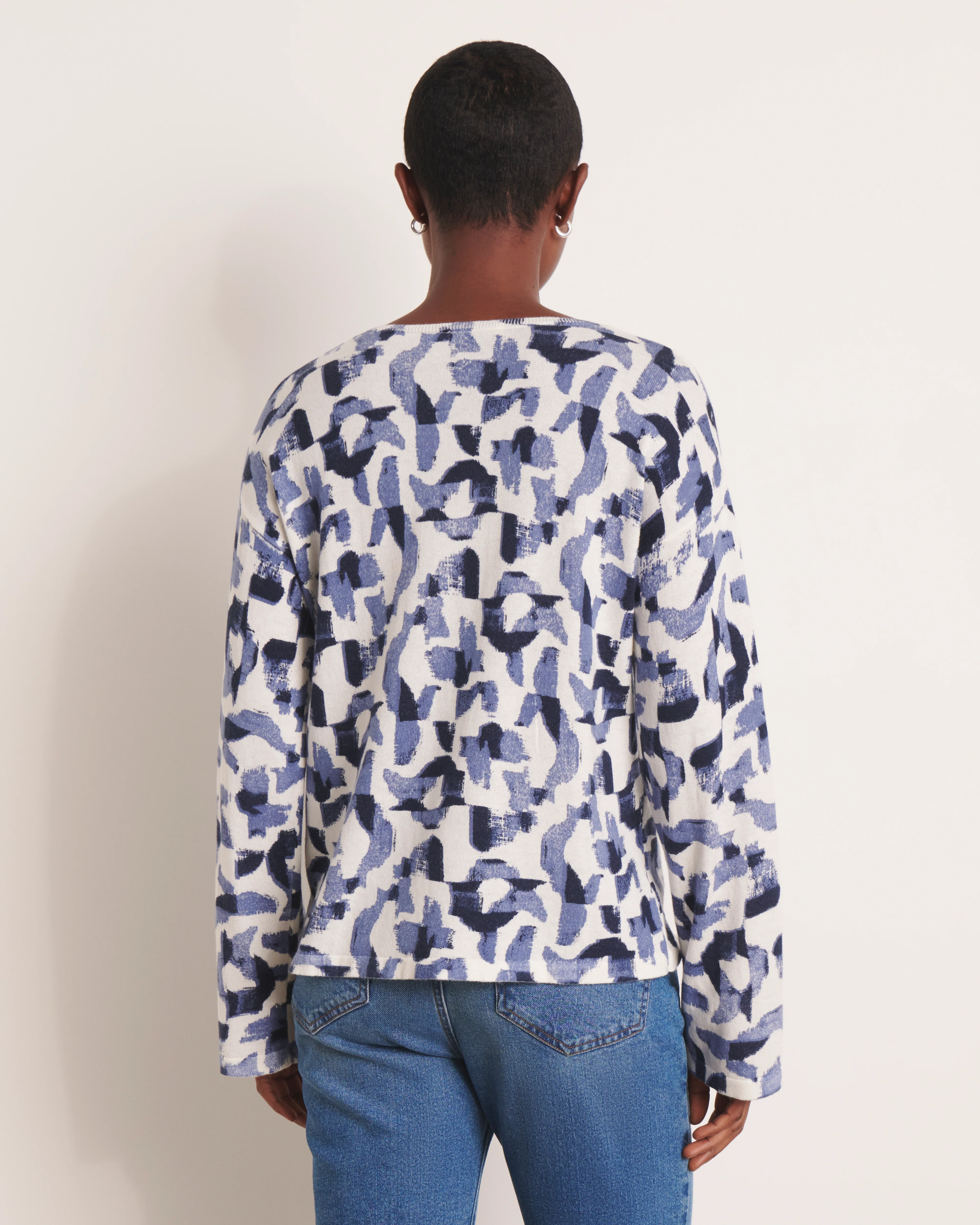 Pull imprimé bleu ATLANTIQUE/13074/881 - Image 3