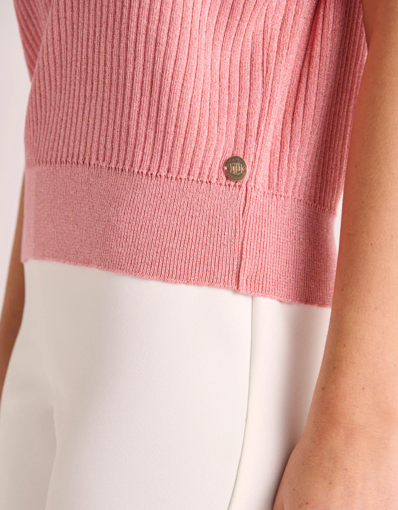 Pull maille irisée manches courtes AMOR/87002/905 - Image 3