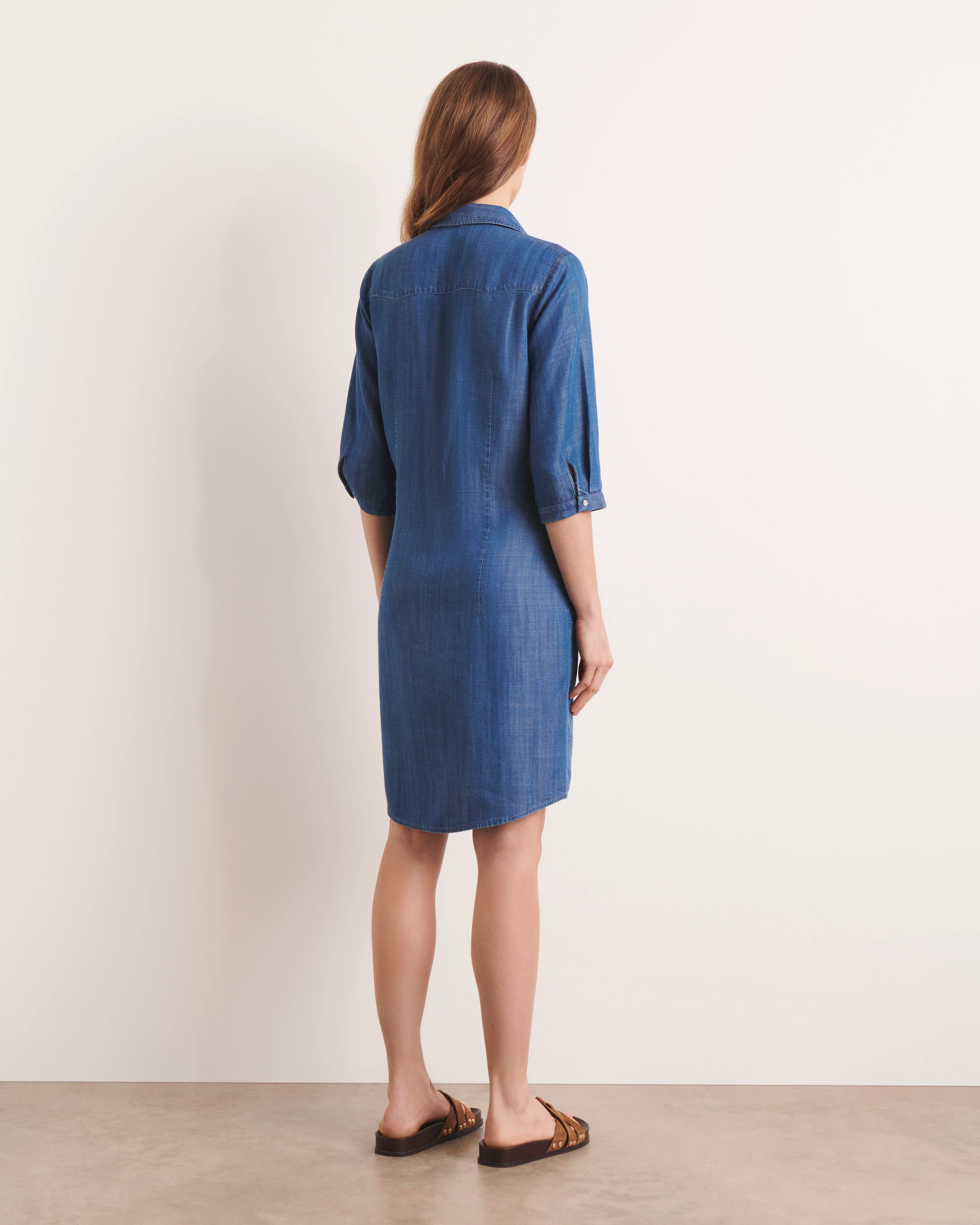 Robe chemise bleue ROSELINELLE/13184/296 - Image 3