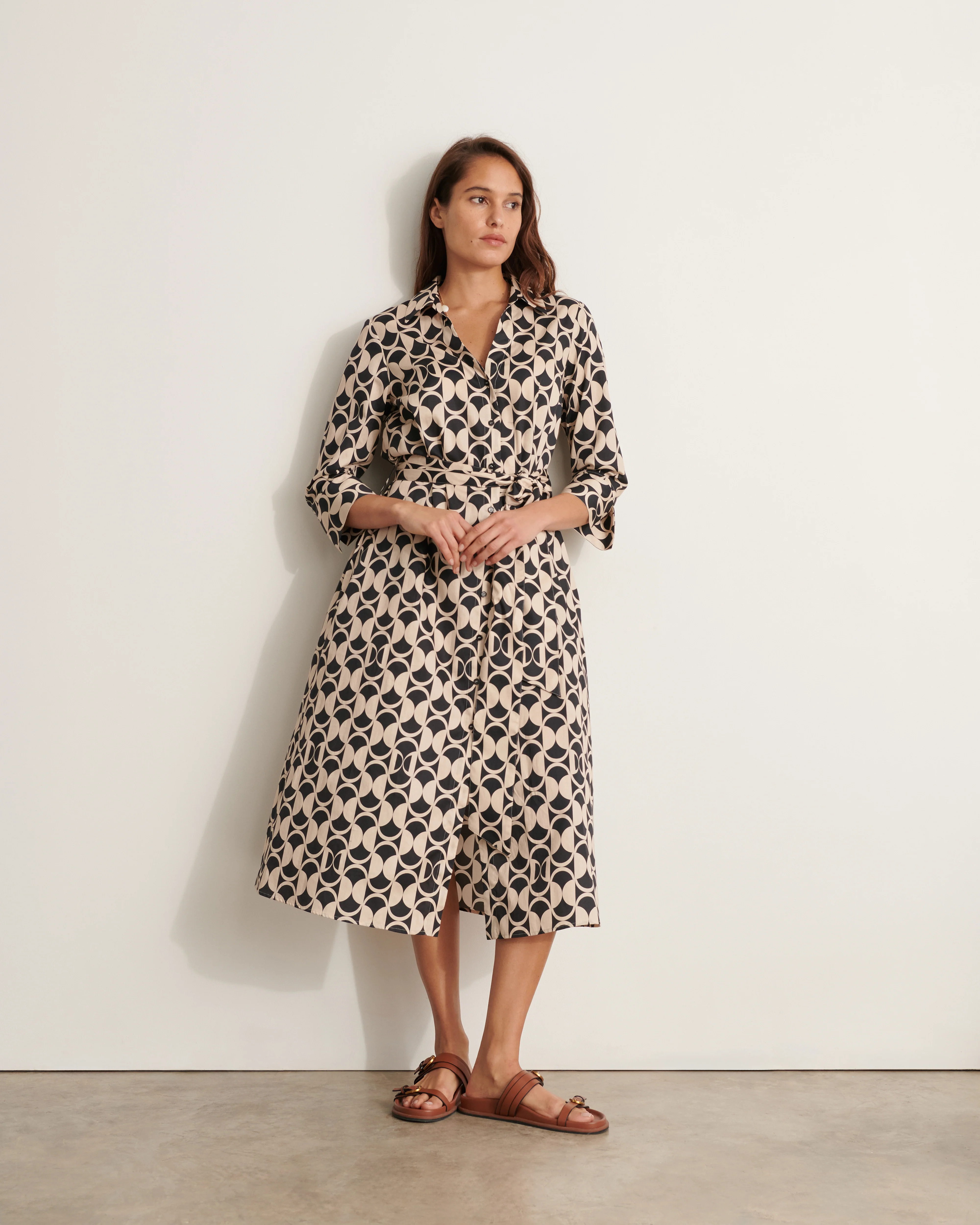 Robe chemisier midi ROSAS/11154/670