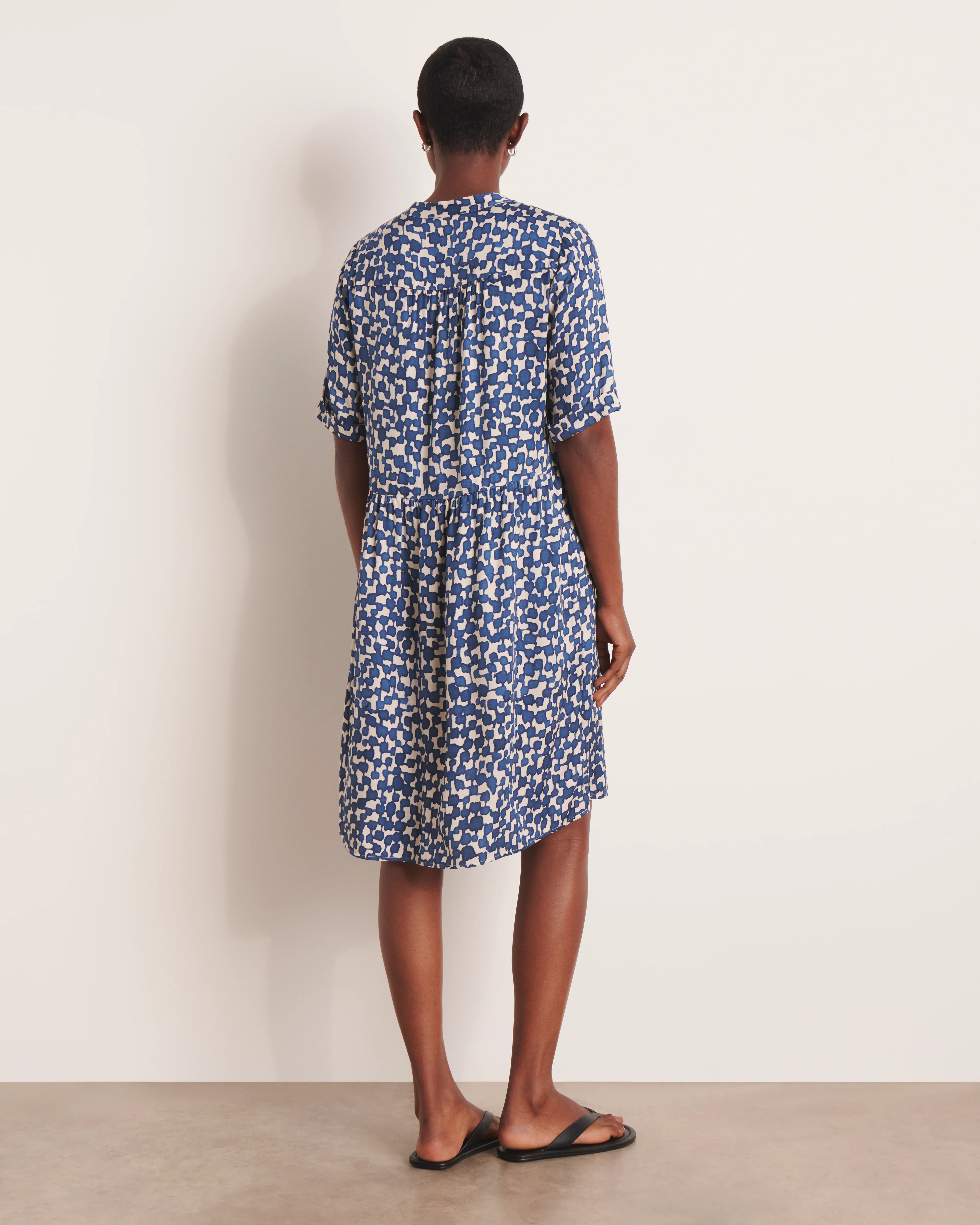 Robe courte bleue imprimée RECIF/13224/630 - Image 3