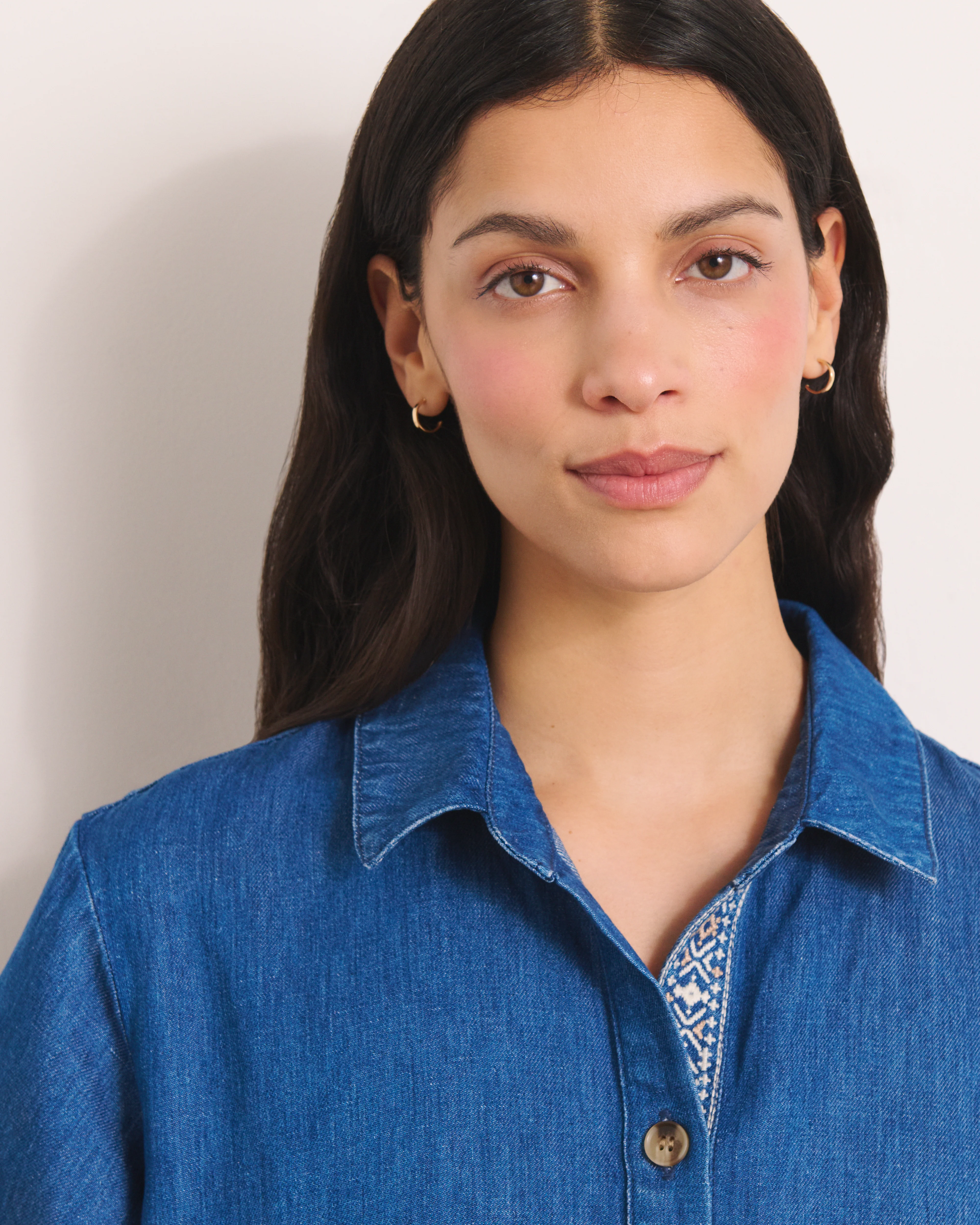 Robe courte bleue RIVE/13252/301 - Image 3