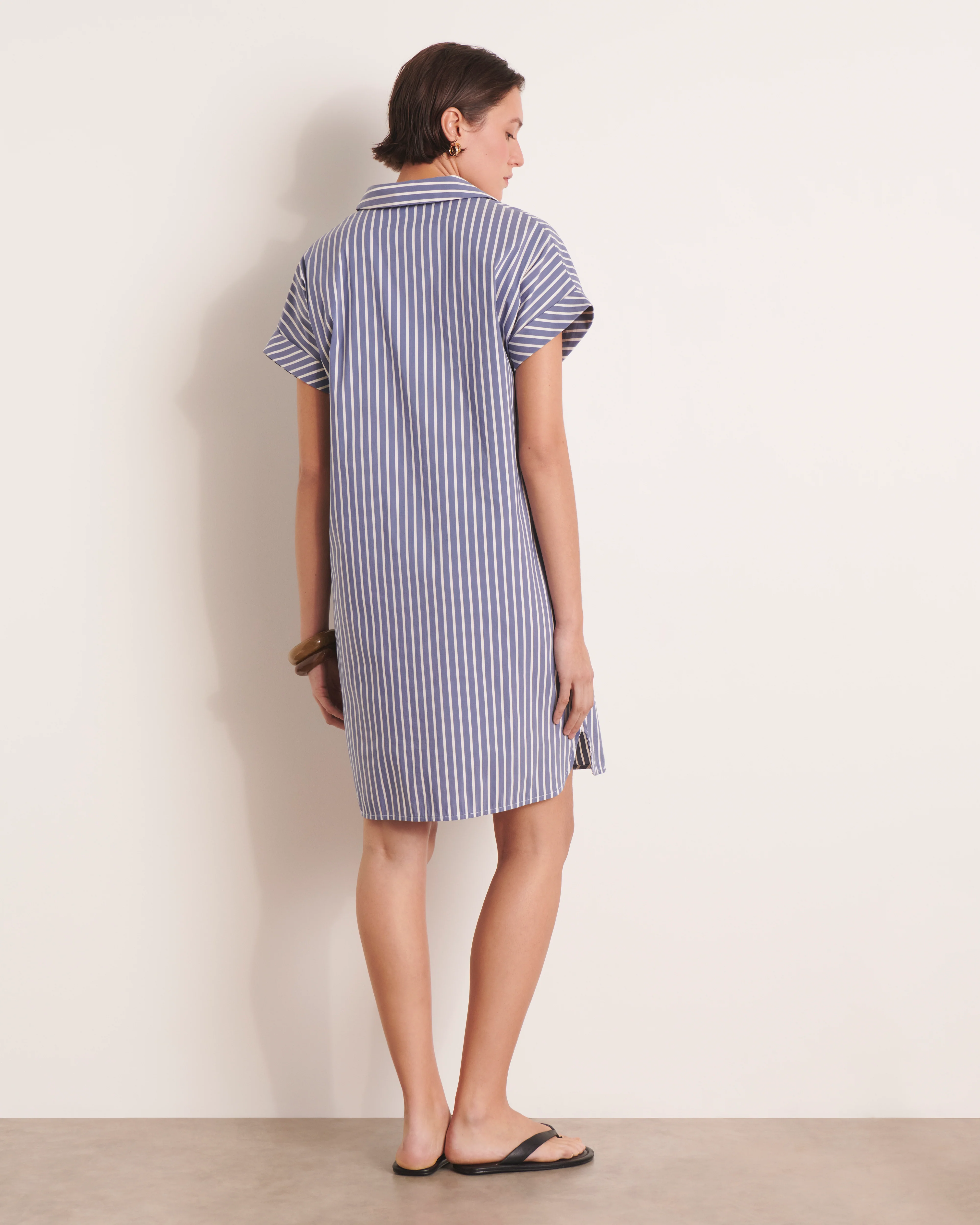 Robe droite bleue à rayures REGATE/13195/631 - Image 3