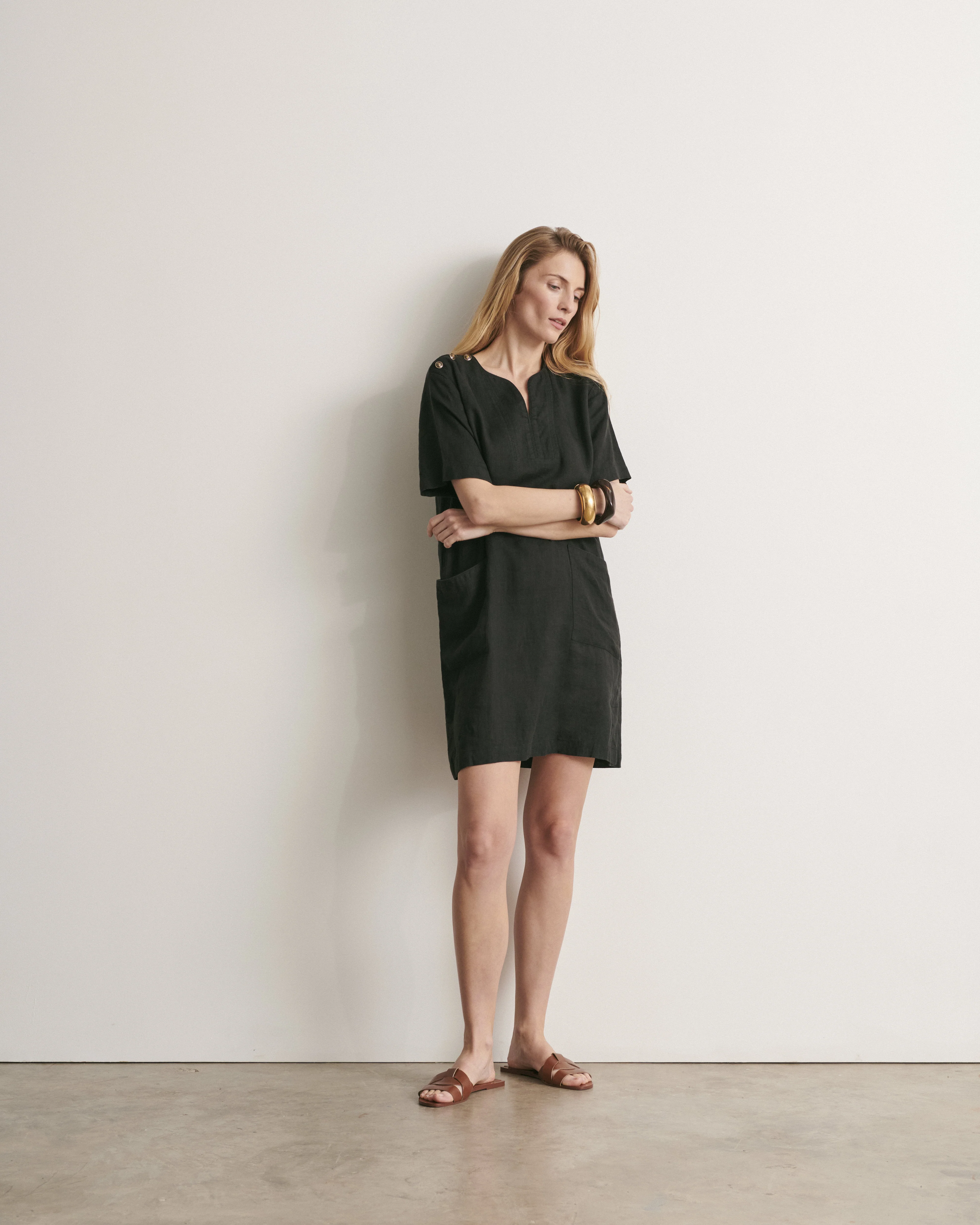Robe droite encolure V ROSIER/11115/500 - Image 2
