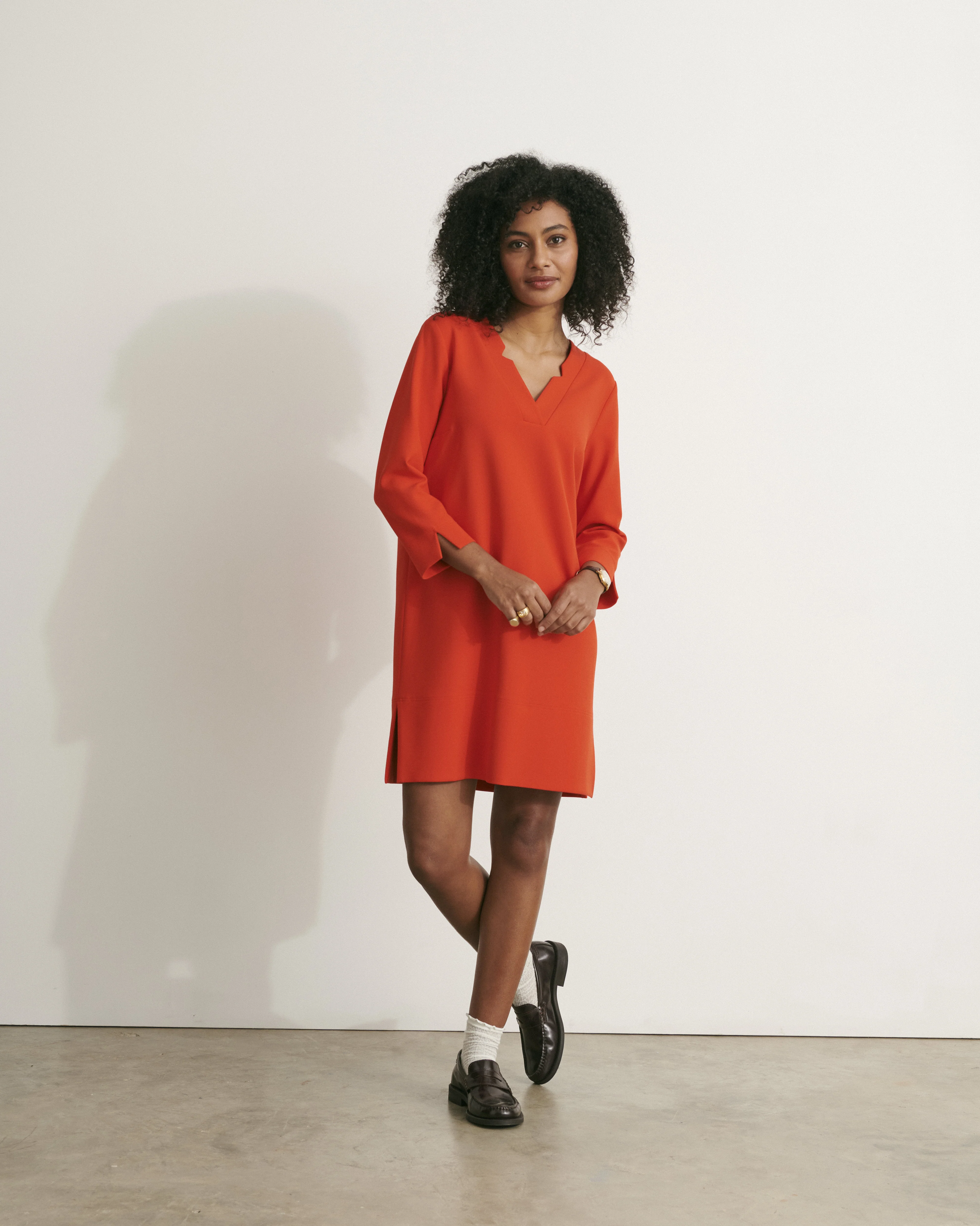 Robe droite encolure V ROUGETTE/11133/120 - Image 2