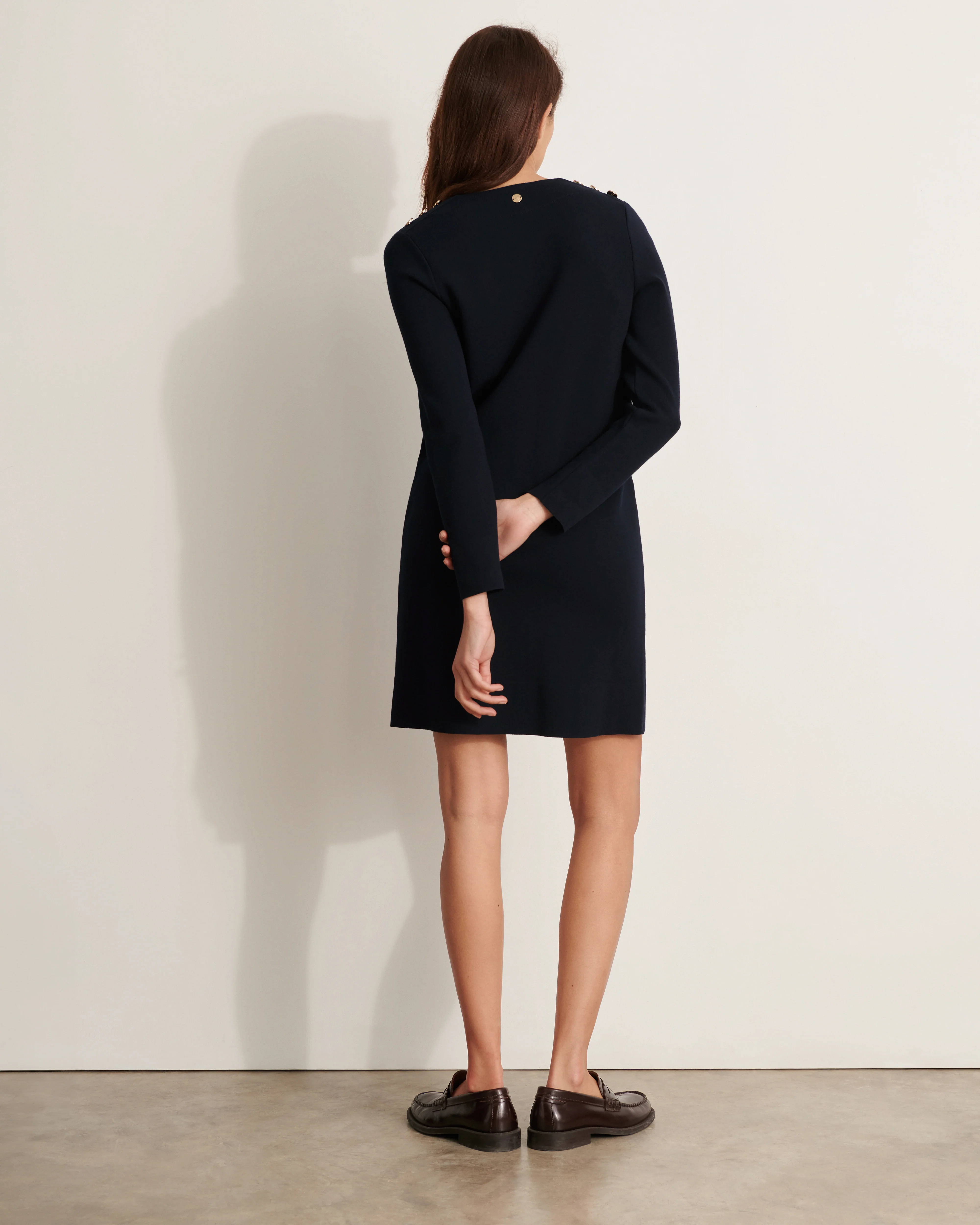Robe en maille encolure V OBSCURE/11085/886 - Image 4