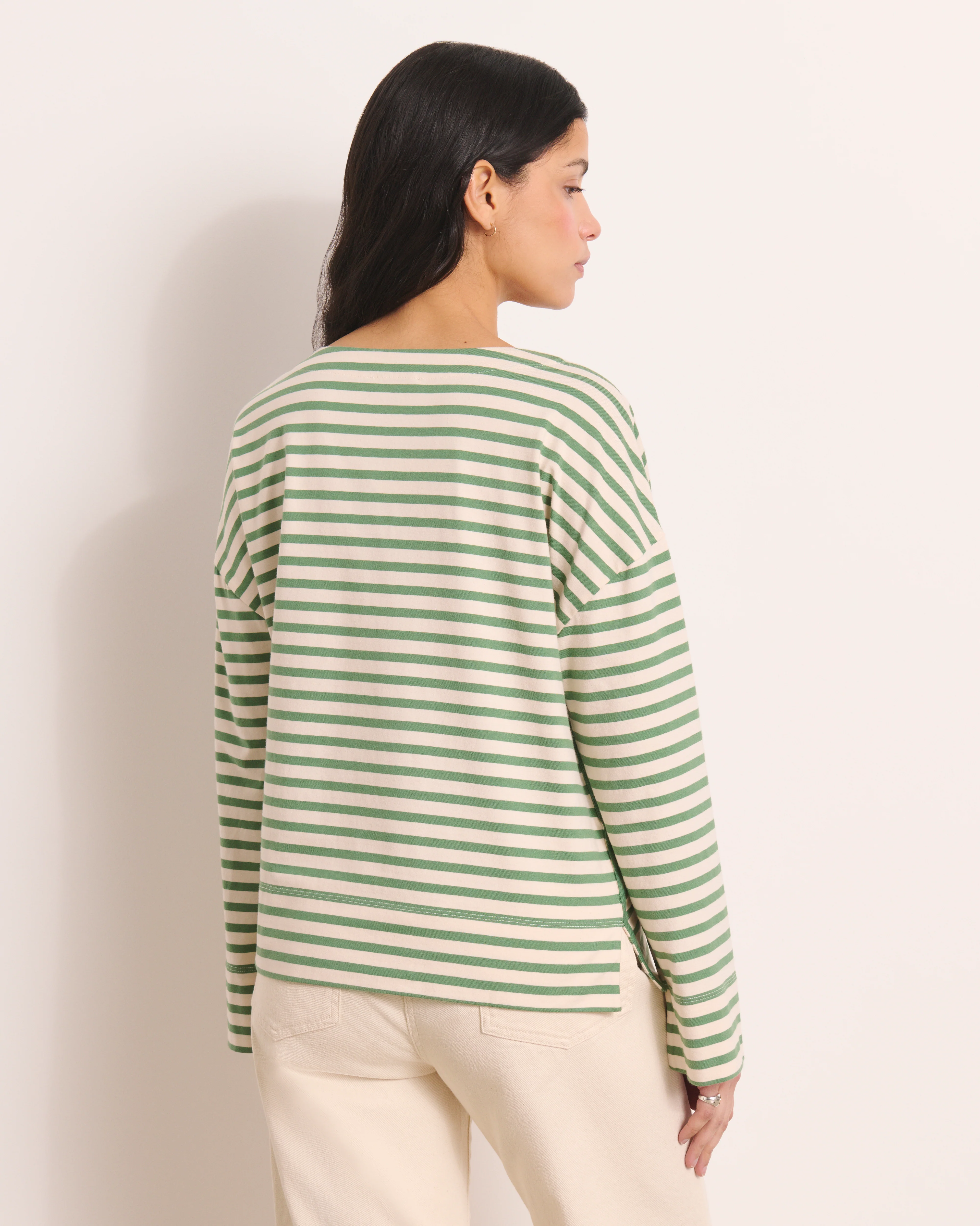 Tee-shirt marinière vert TRIESTE/13211/610 - Image 3
