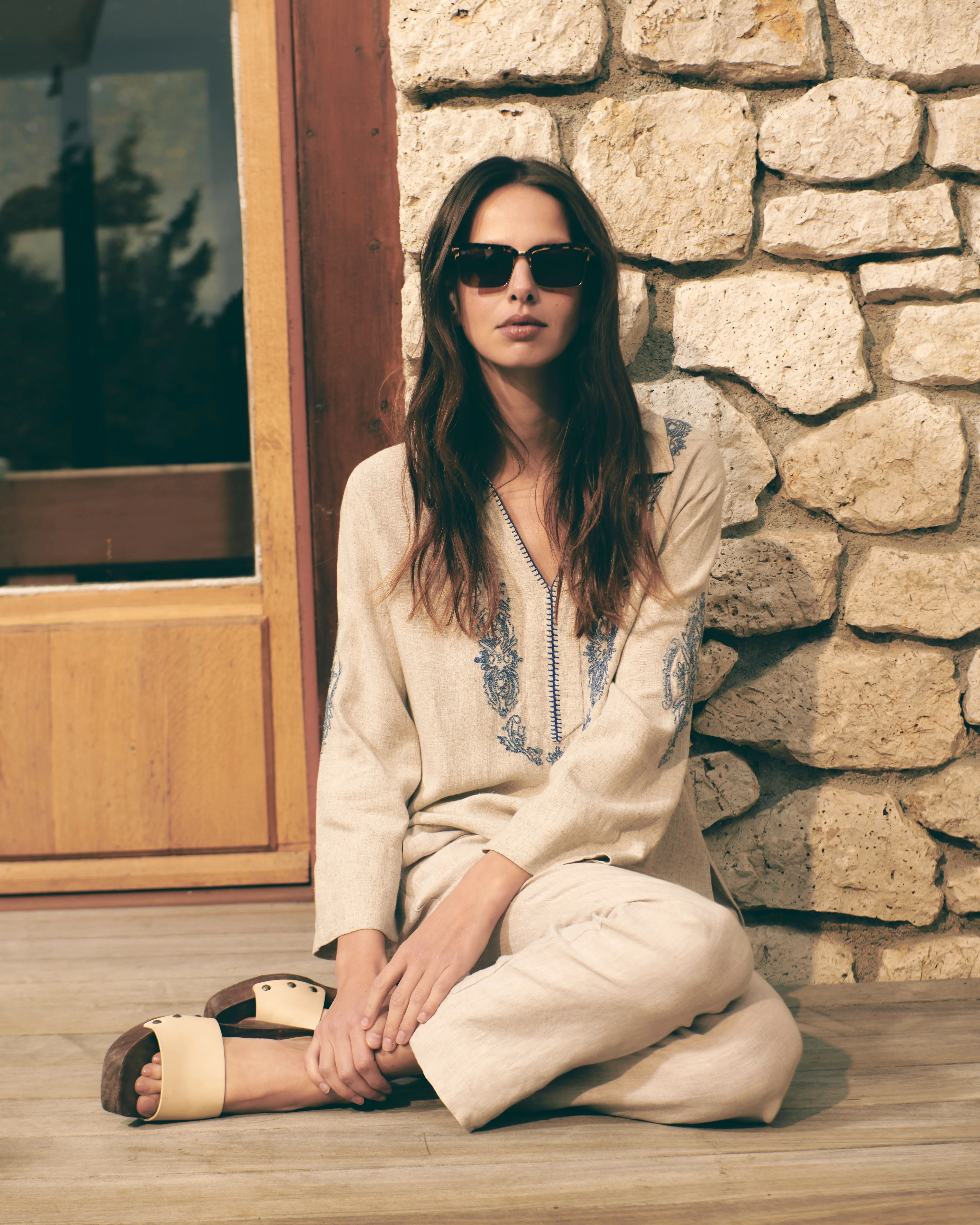 Tunique détails brodés CURRY/11102/008