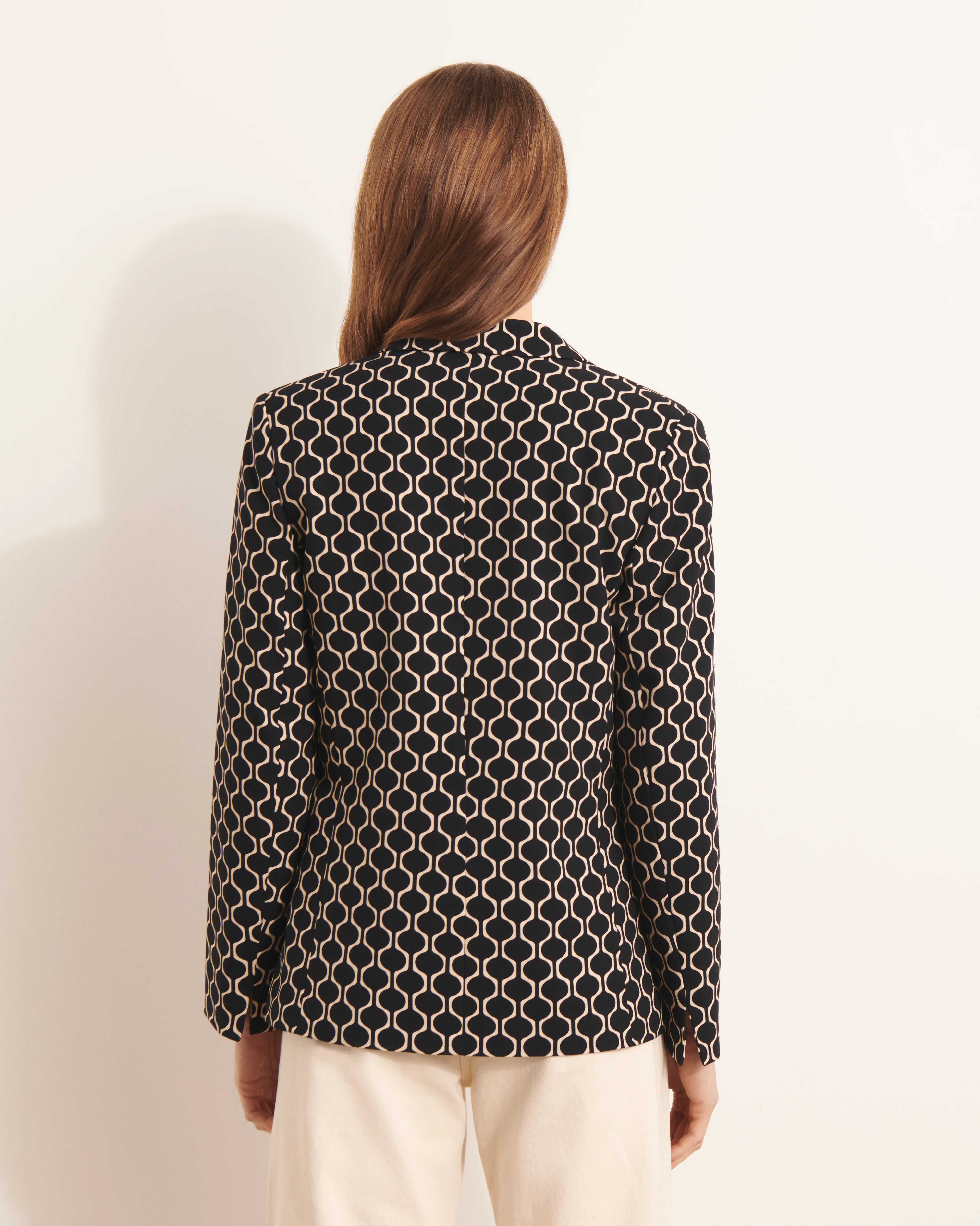 Veste blazer noire imprimée BORSALINO/13148/670 - Image 3