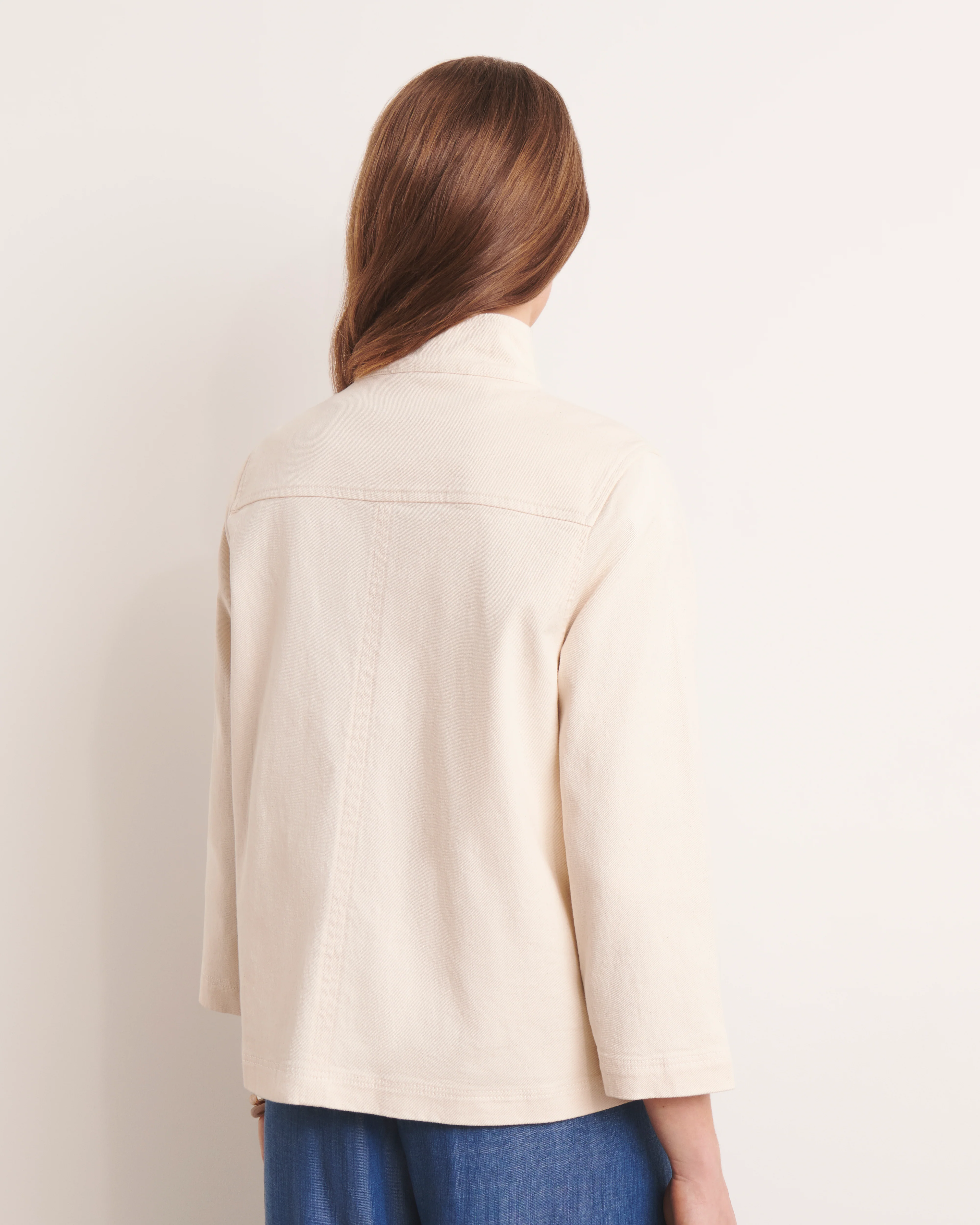 Veste beige col droit BERRINE/13172/007 - Image 3