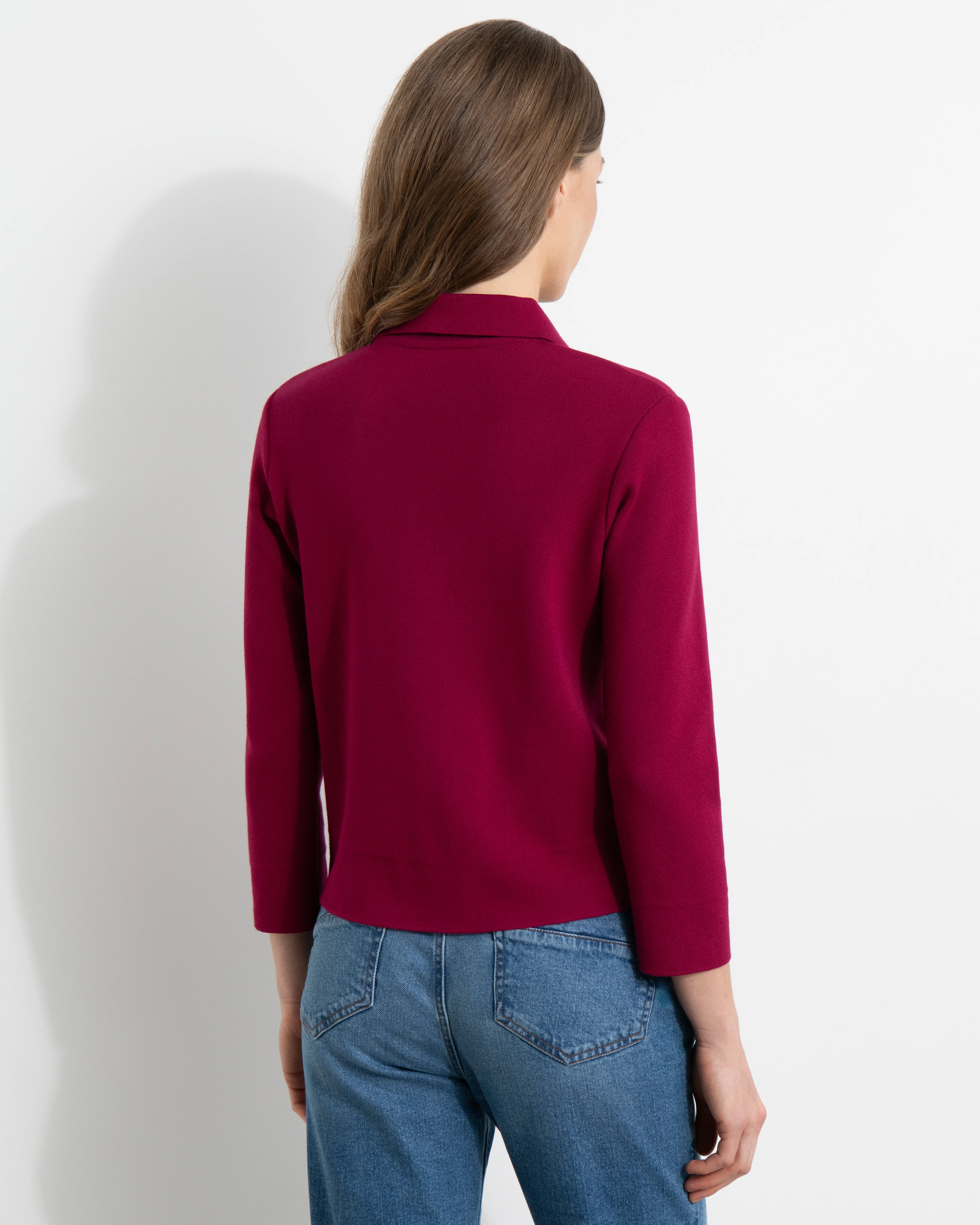 Veste rose en maille milano stretch VIVIENNE13/13085/102 - Image 4
