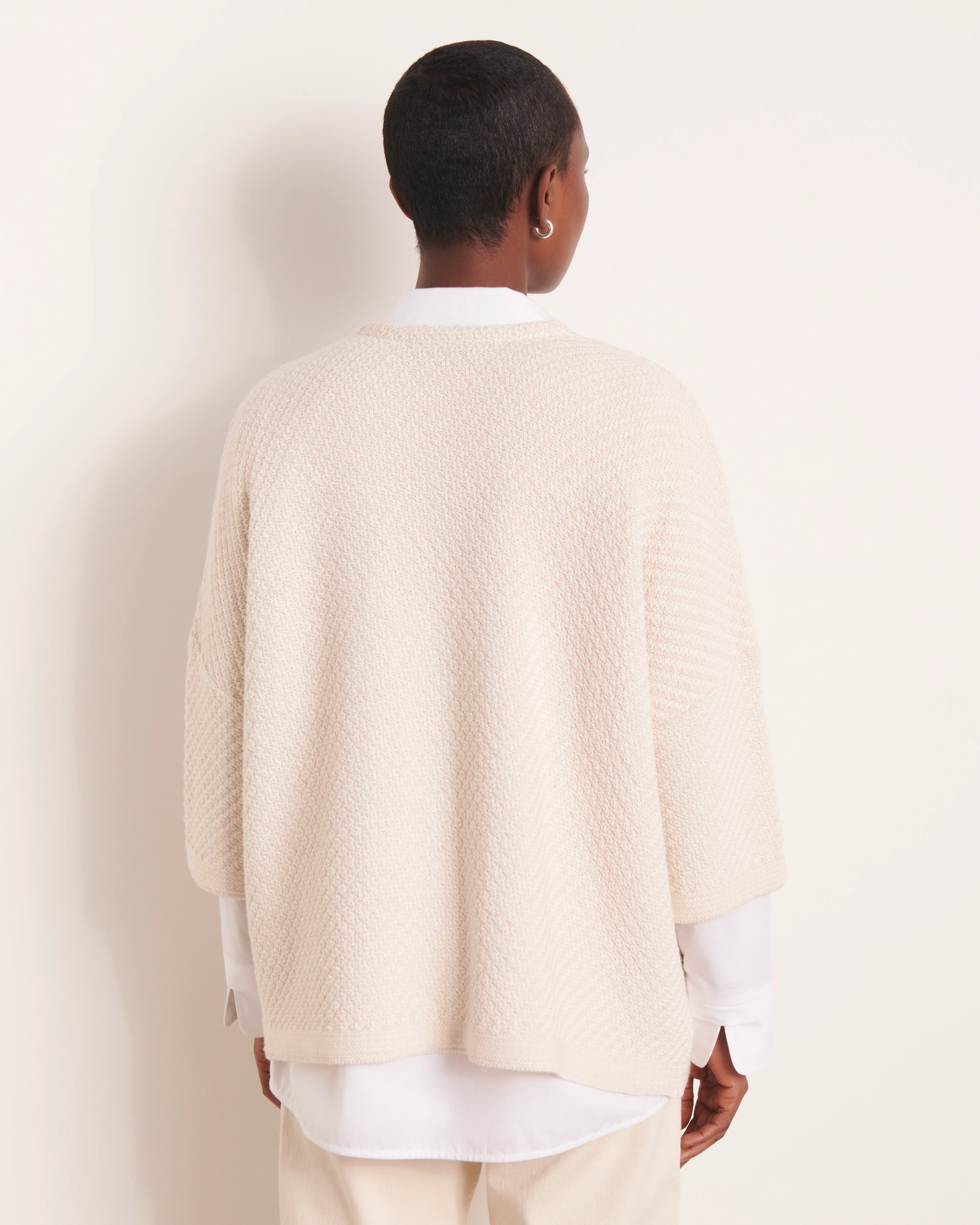 Veste en maille beige point fantaisie VALLETTA/13007/005 - Image 5