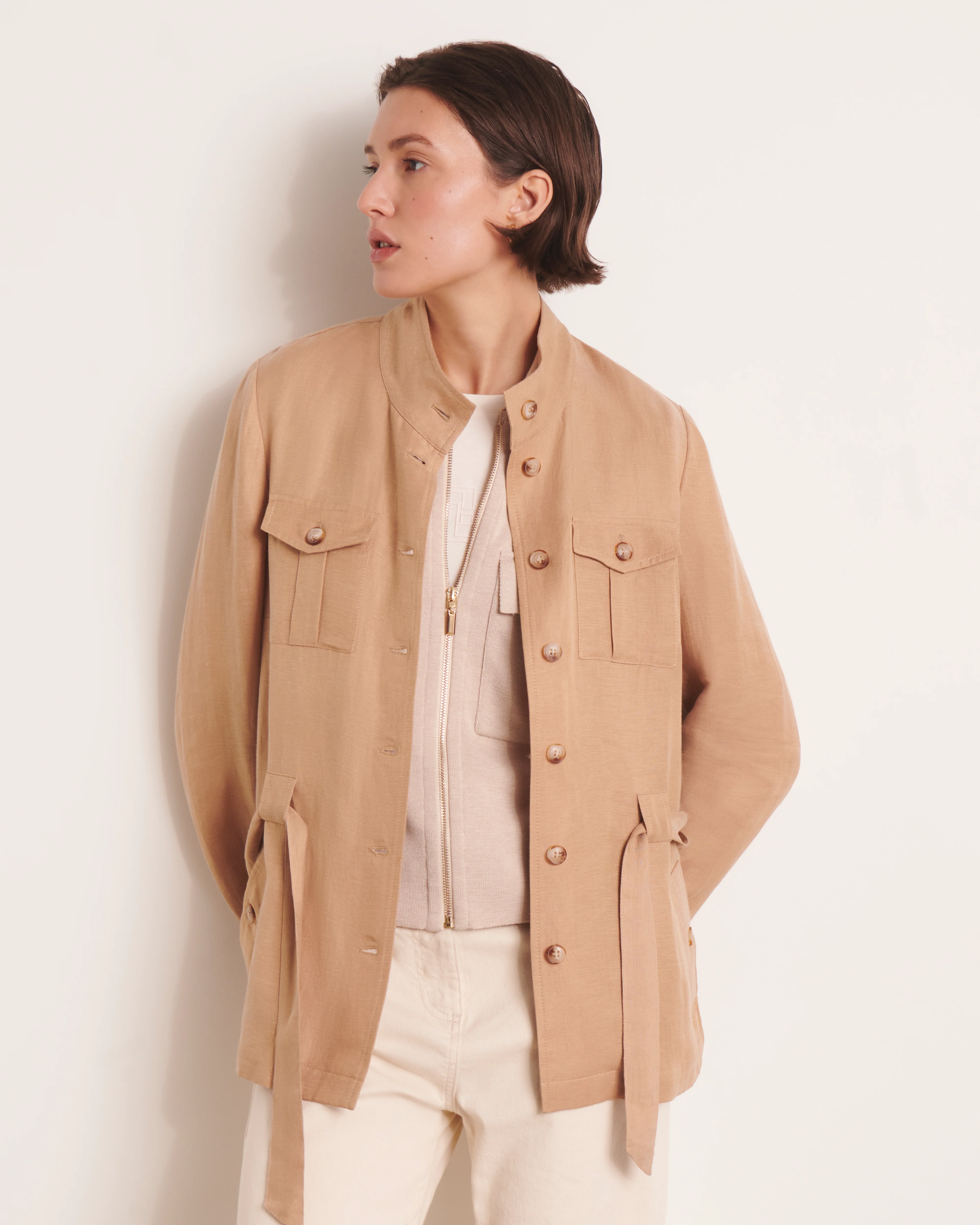 Veste saharienne beige BARDENAS/13048/010 - Image 3